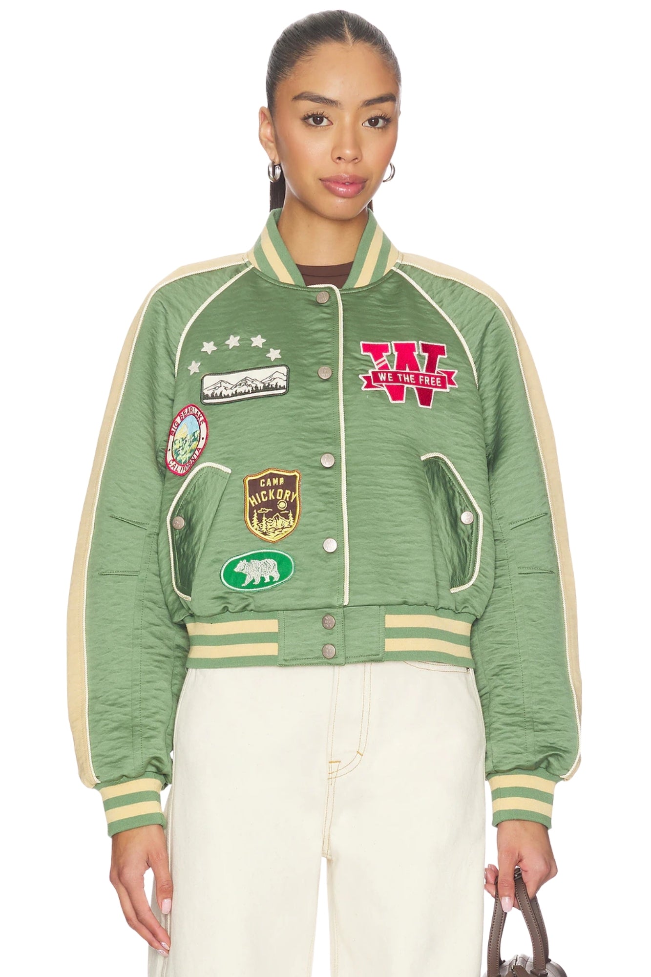 STAR POWER SOUVENIR JACKE IN VINTAGE GREEN COMBO