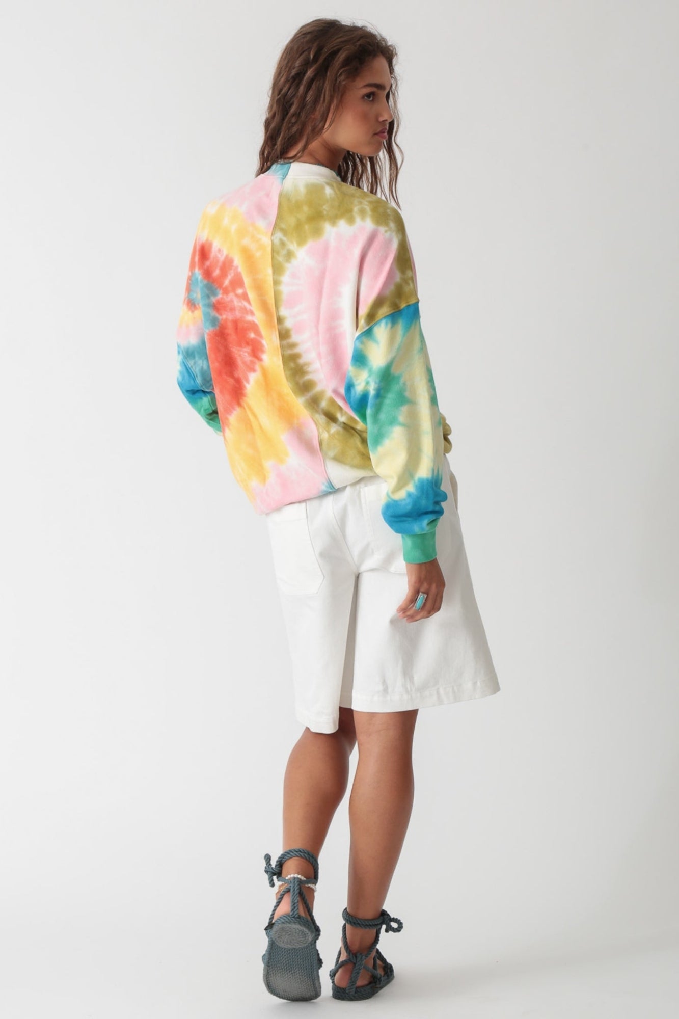 BHODI GREEN MULTI SWEATSHIRT PATCHWORK