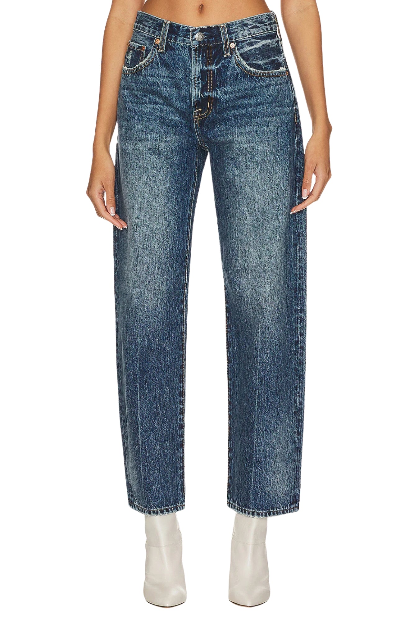 LEXI MID RISE BOWED STRAIGHT IN ARTISAN
