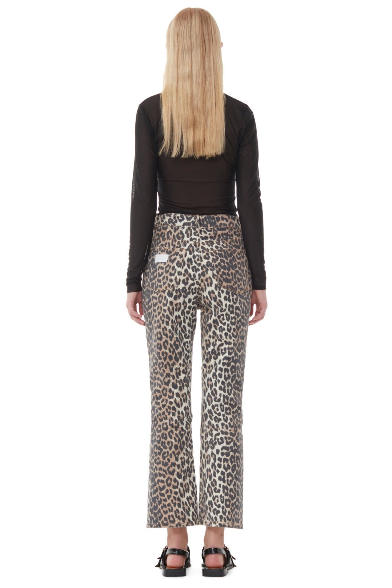 SOLID MESH BLACK LONG SLEEVE ROLLNECK