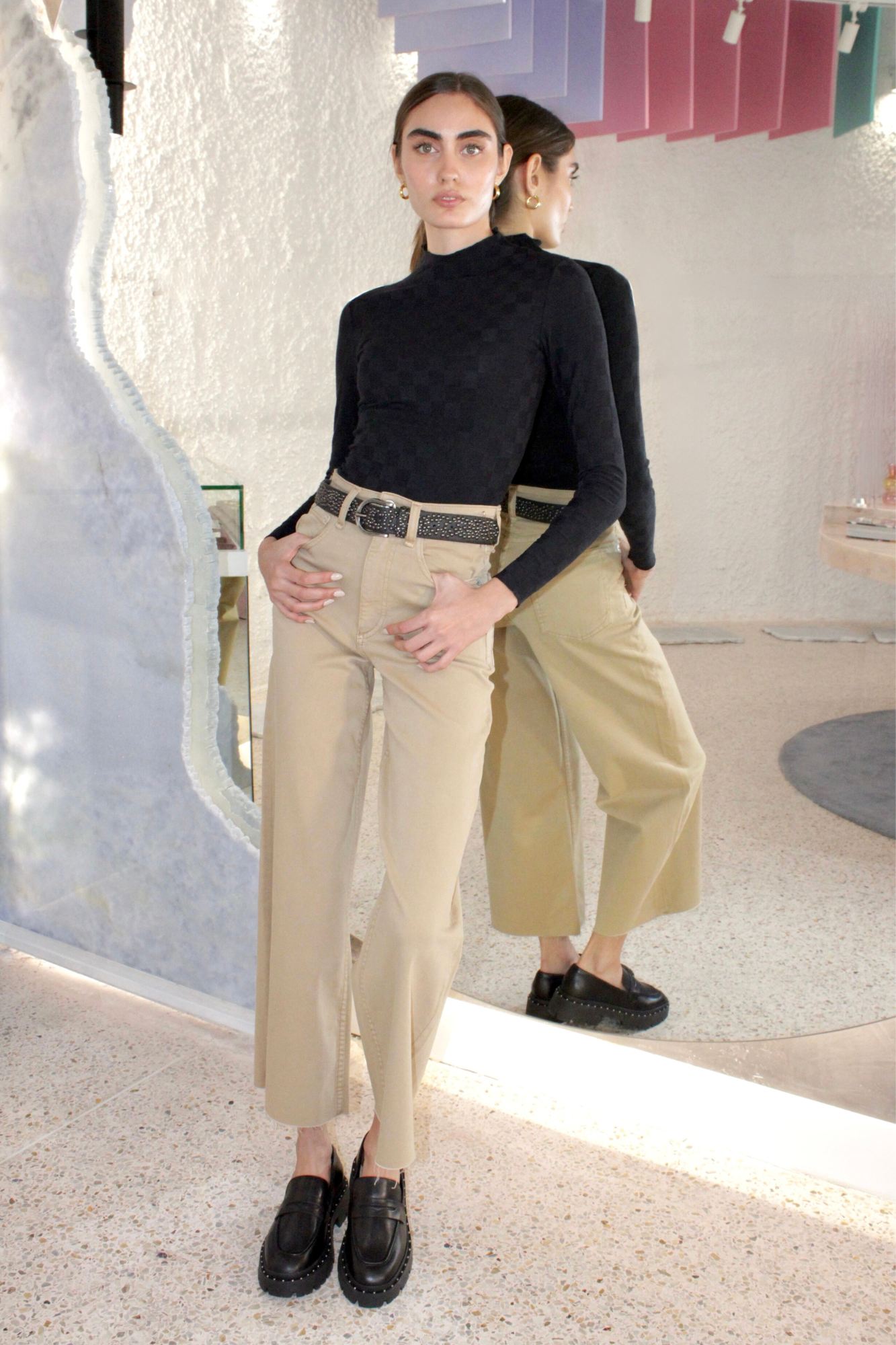 ANDI ANKLE BEIGE WIDE LEG