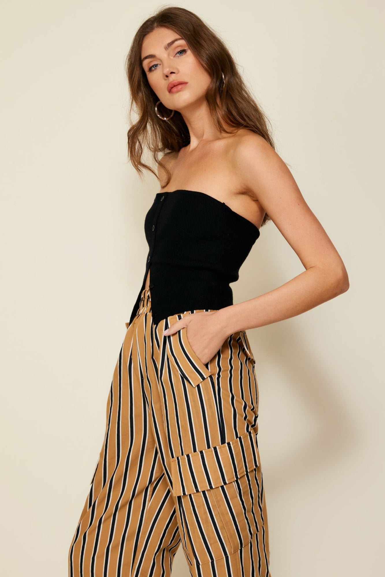 SONJA RIB KNIT BLACK SWEATER