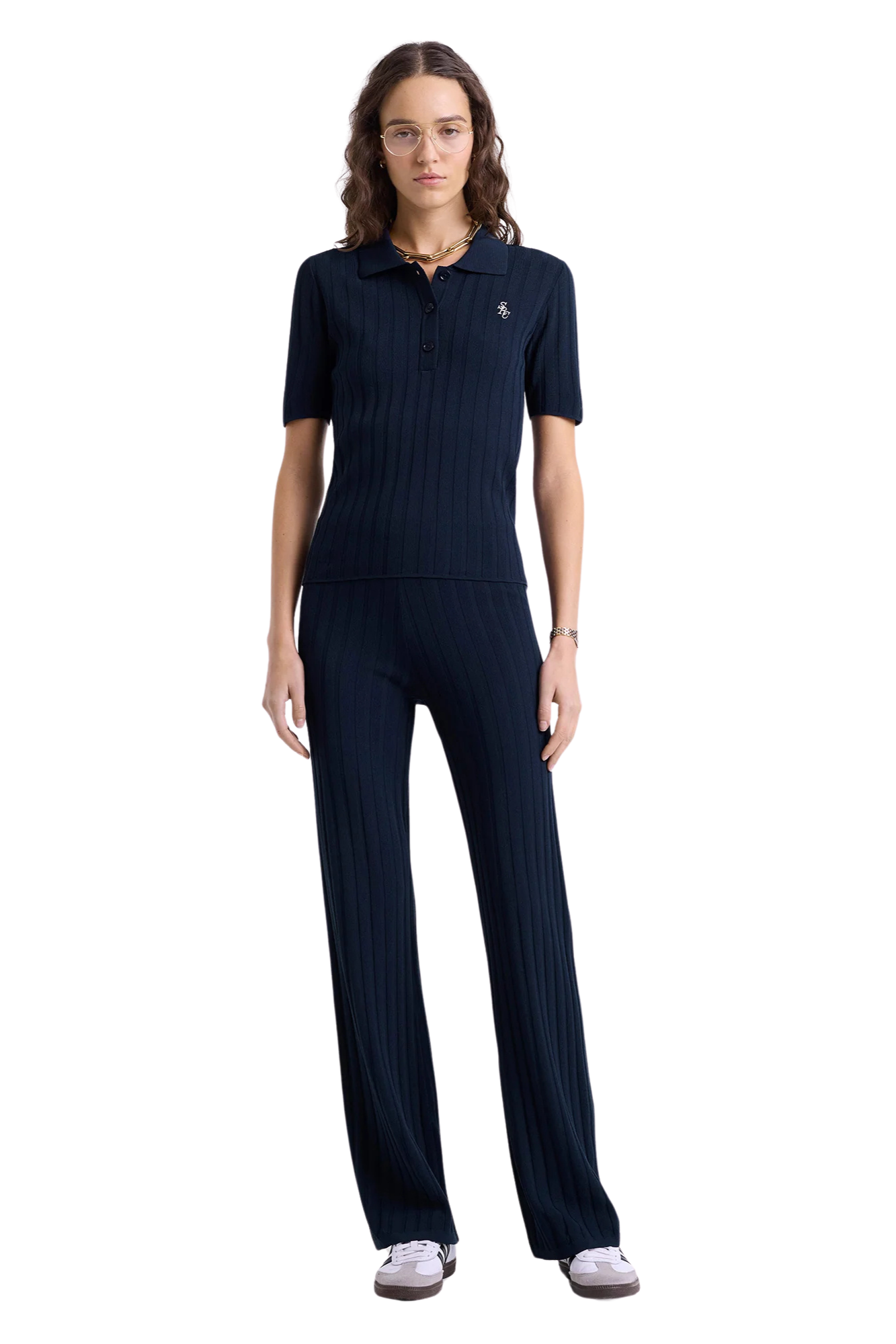 SRC RIBBED DARK NAVY TROUSER