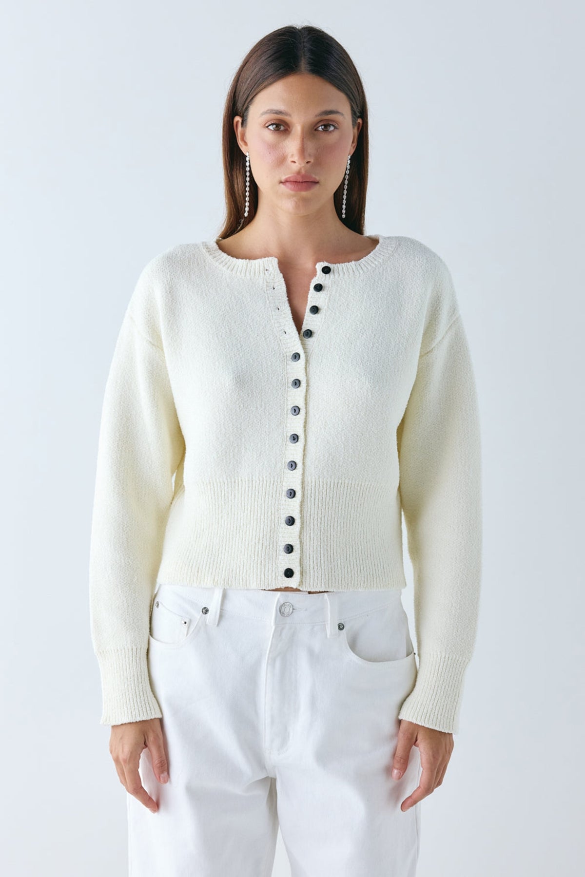MINNIE KNIT CARDIGAN CREAM