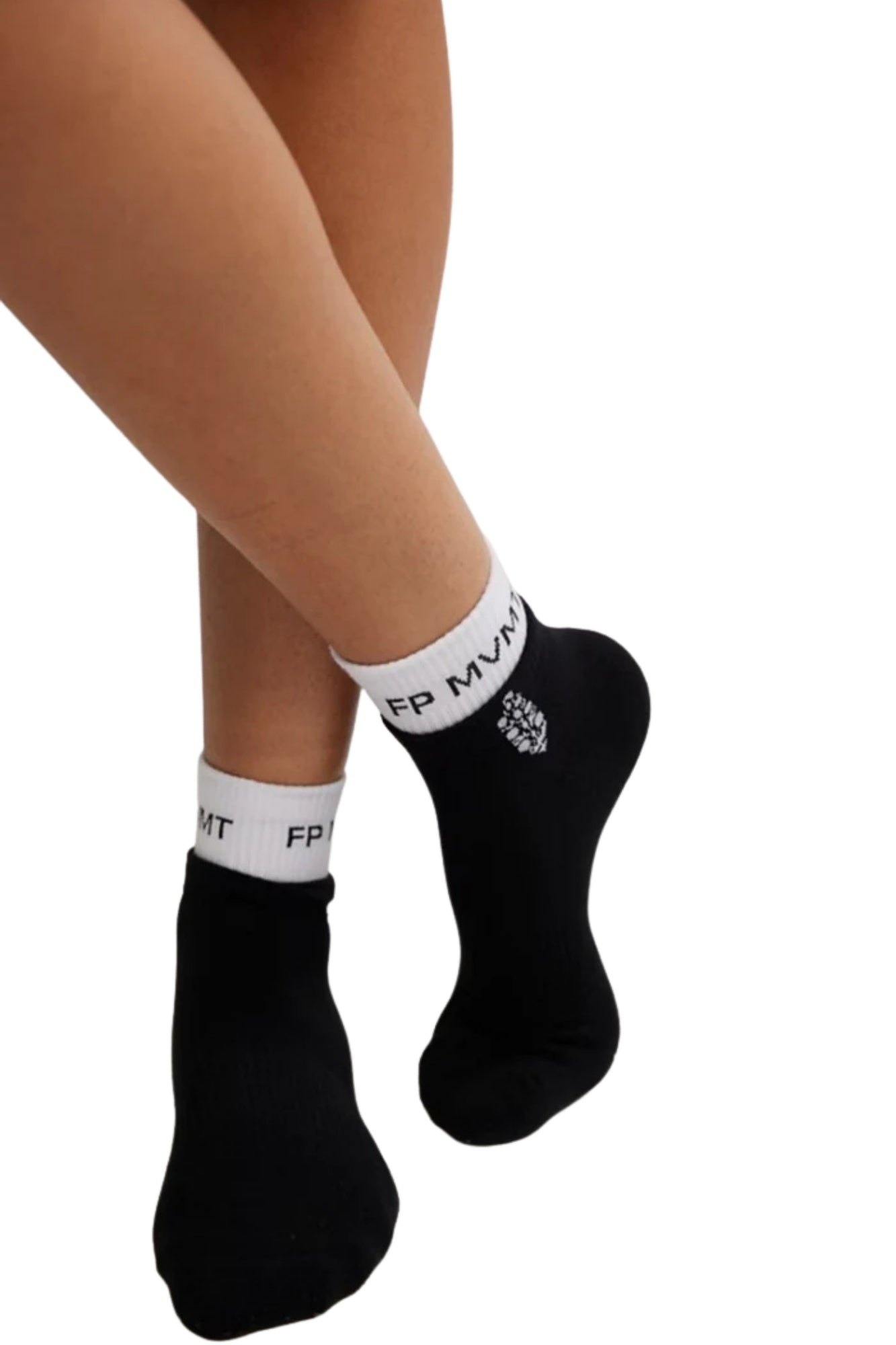 QUARTER CREW COURT SOCK IN BLACK AND WHITE