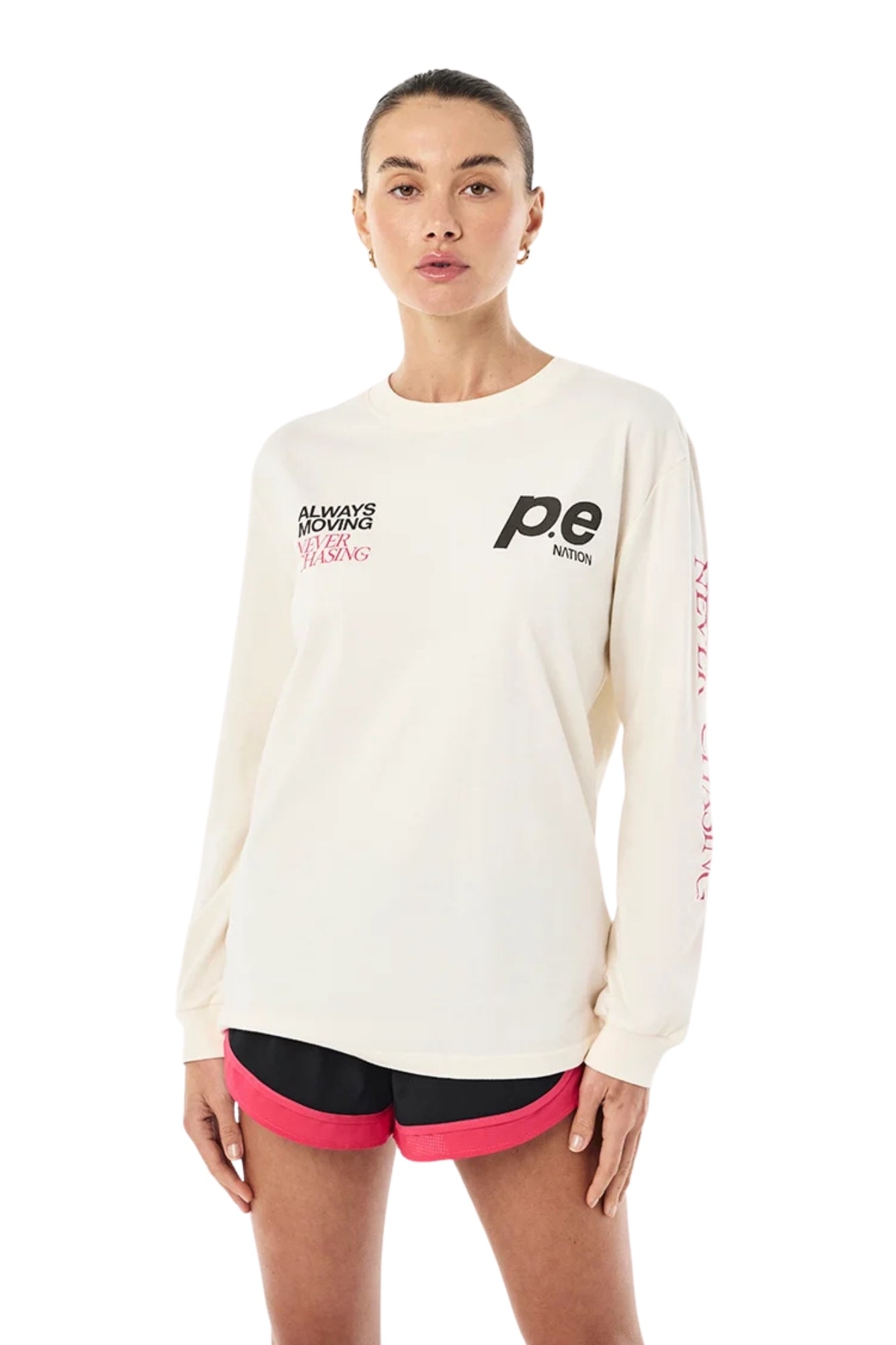 VOLTAGE LONG SLEEVE TEE IN WHISPER WHITE