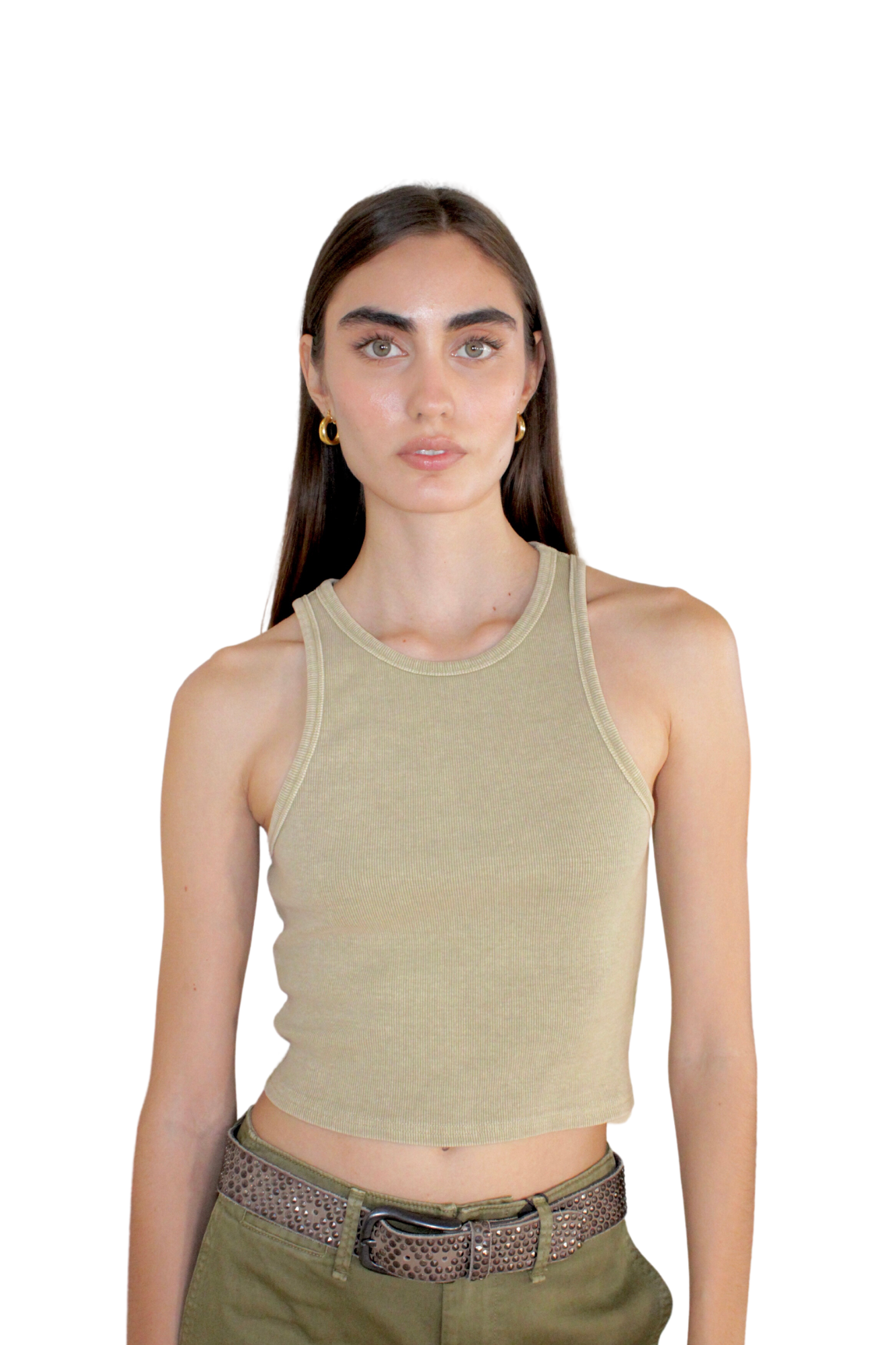 ACID WASHED MUSTARD RIB TANK