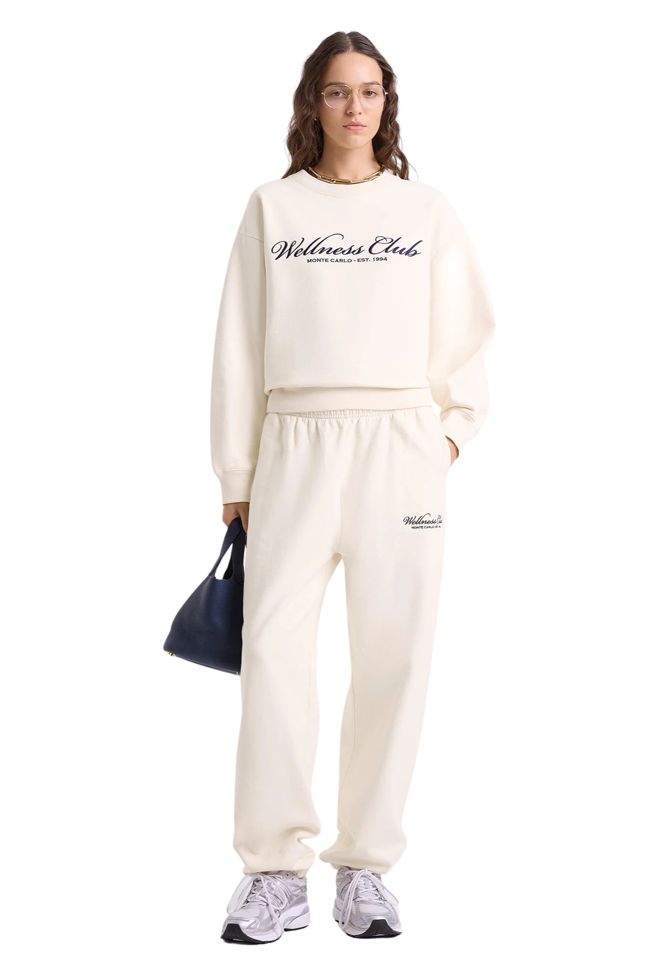 WELLNESS CLUB MC EMBROIDERED CREAM SWEATPANT
