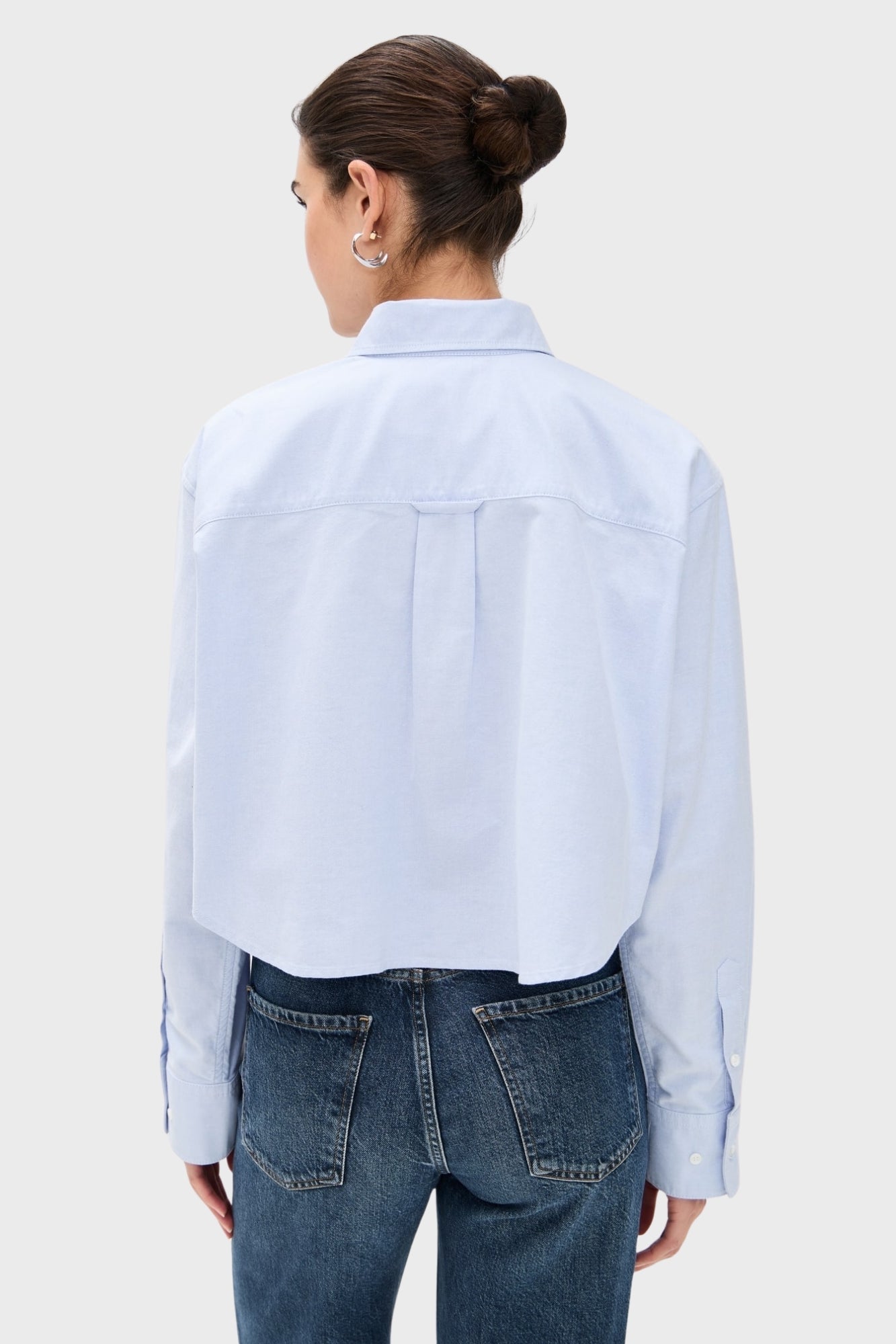 ANA CROPPED SHIRT IN BLUE