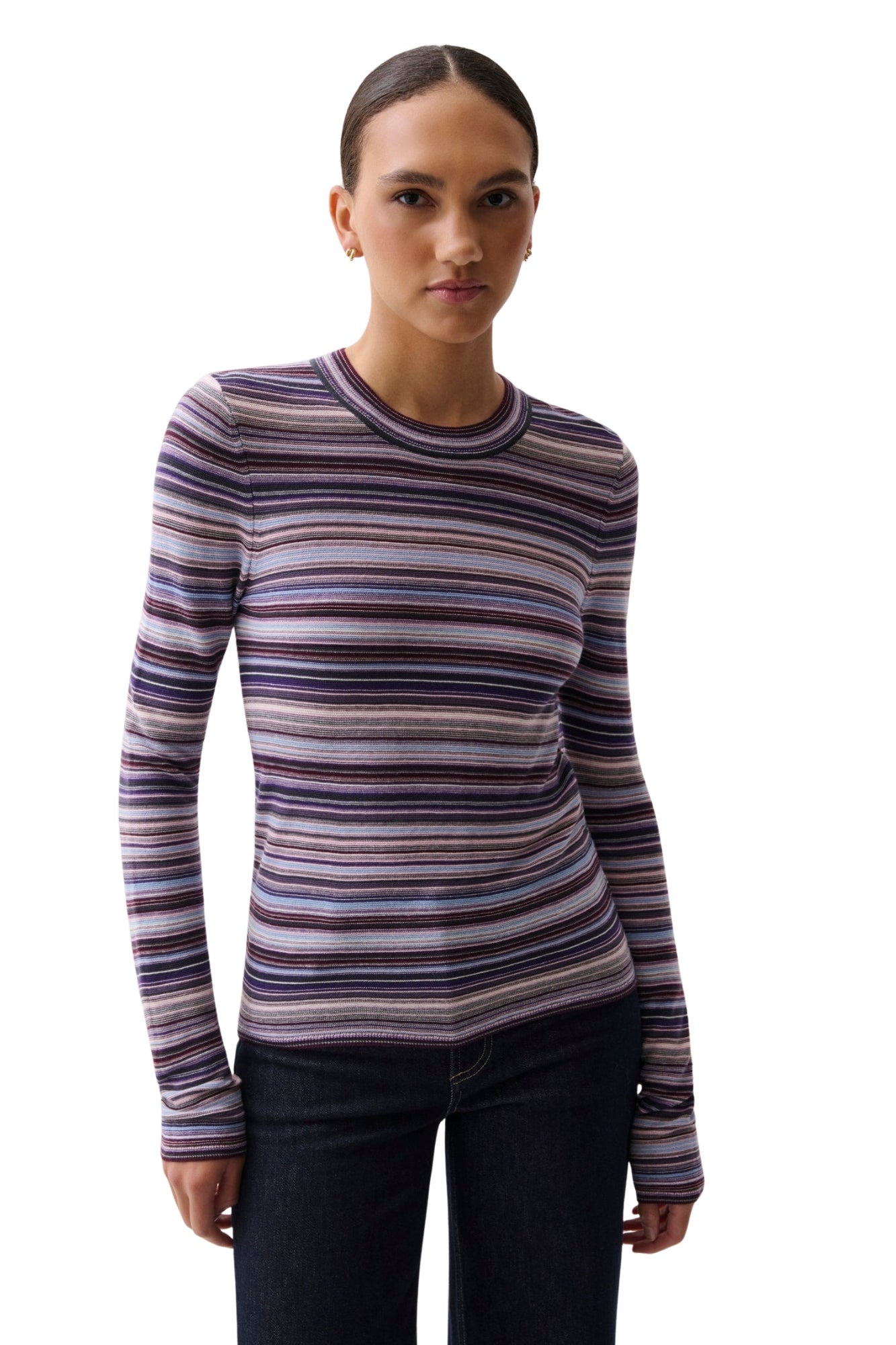 MADISON KNIT LONG SLEEVE IN LOVINA STRIPE