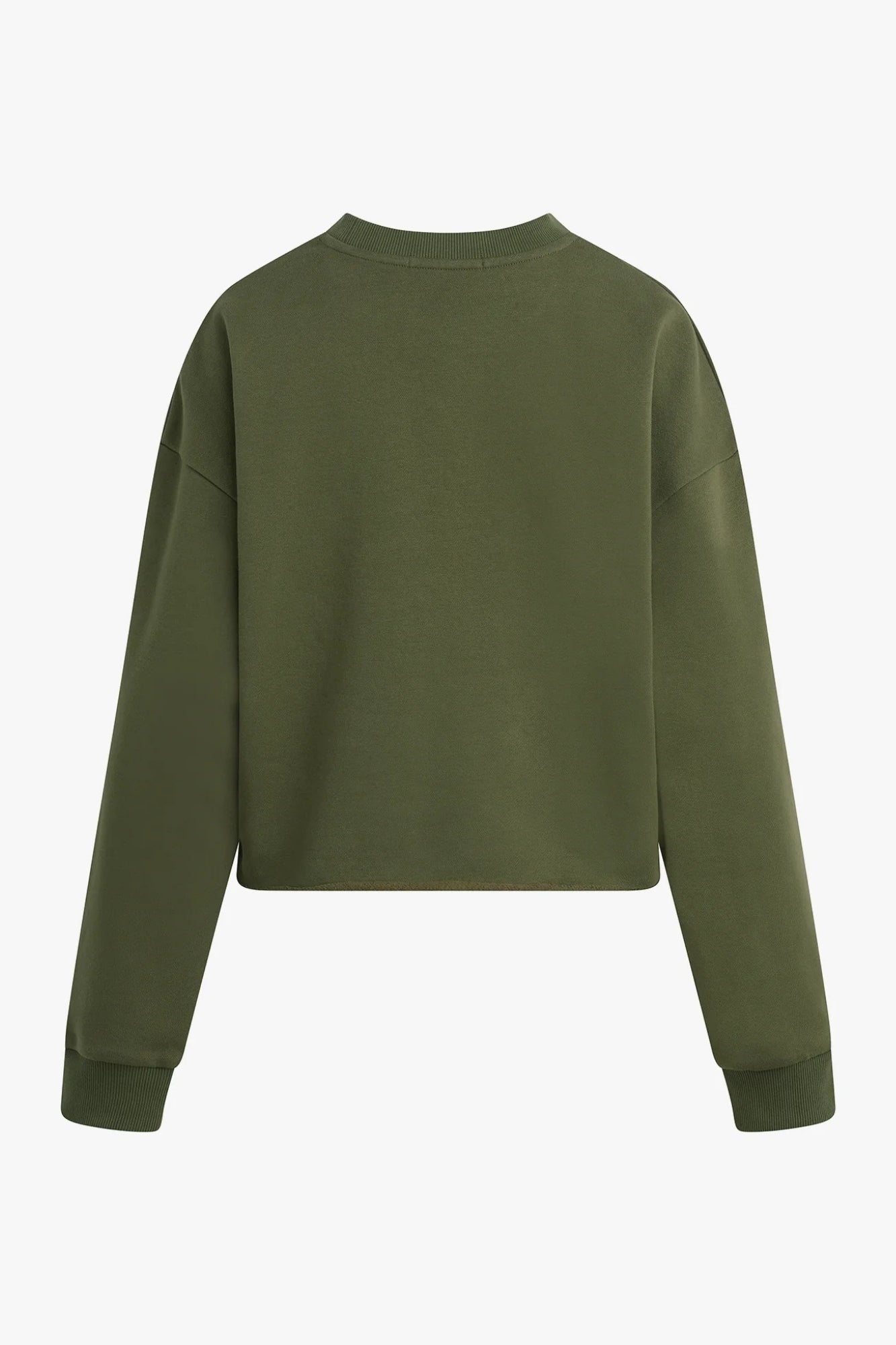THE CROPPED COLLEGIATE SMOKE TREE GARDENIA SWEATSHIRT