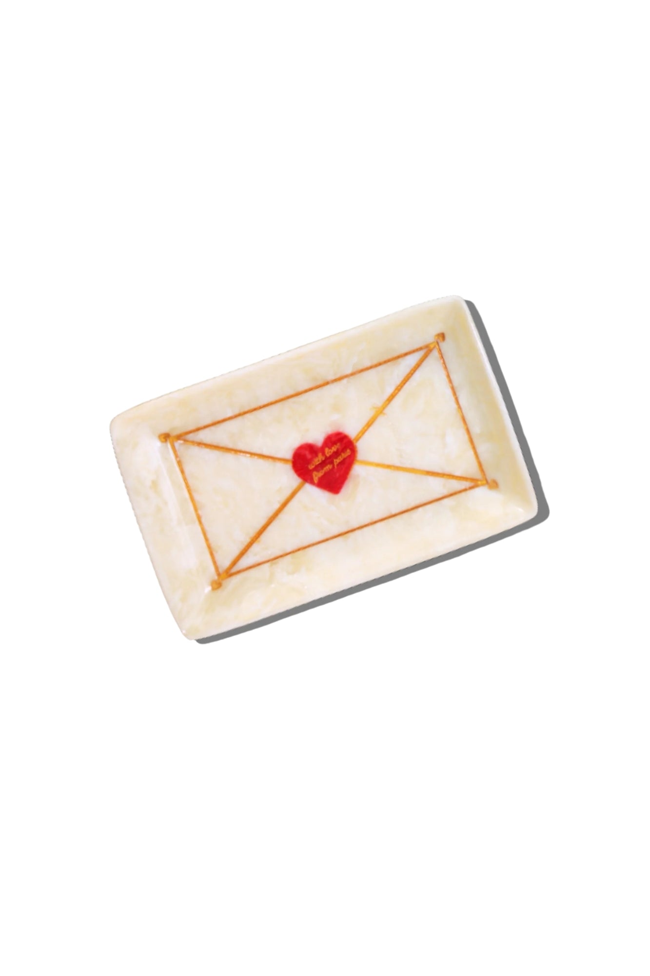 HAND PAINTED LOVE MAIL TRINKET TRAY
