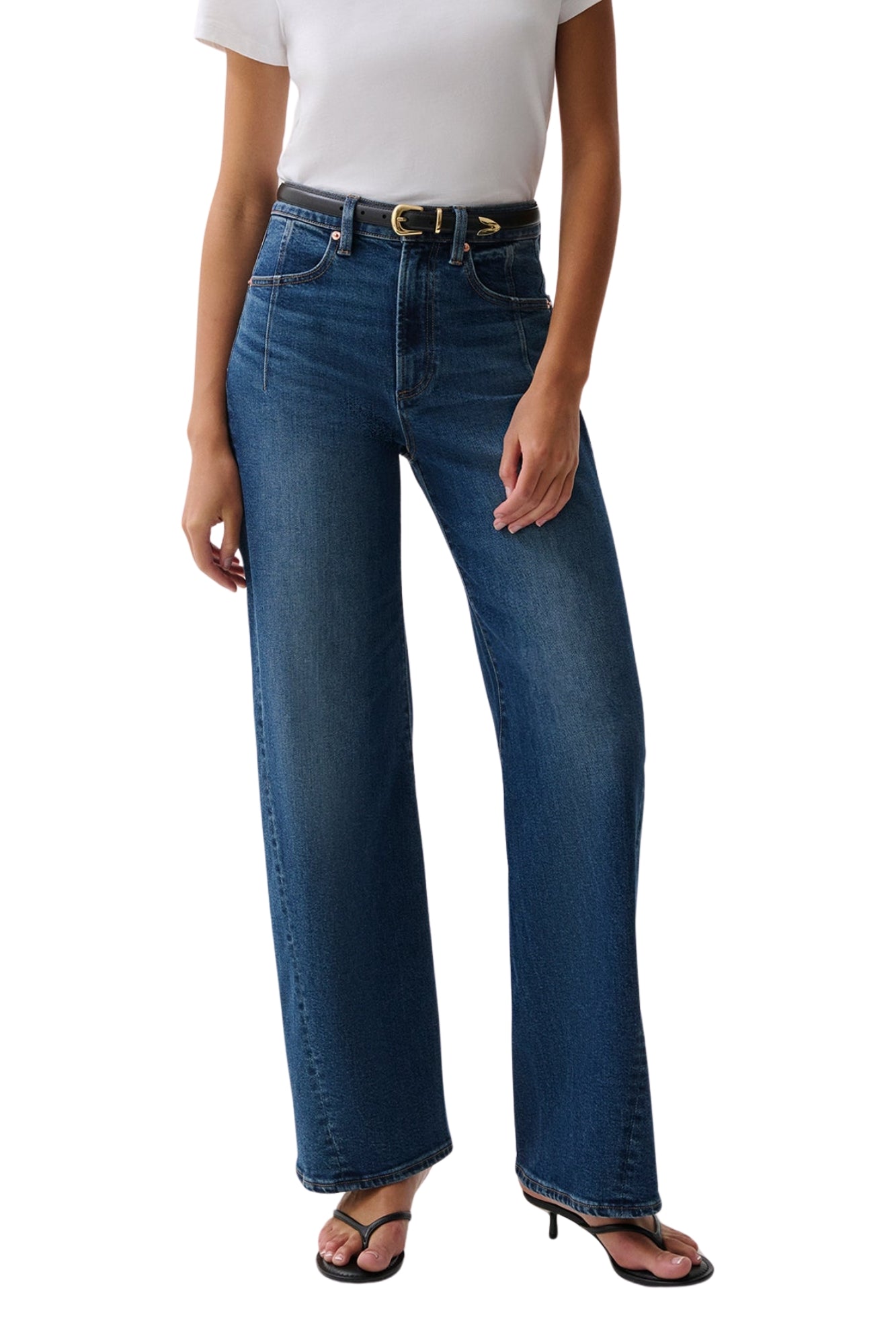 KYRA HIGH RISE BOWED WIDE LEG IN INKWELL