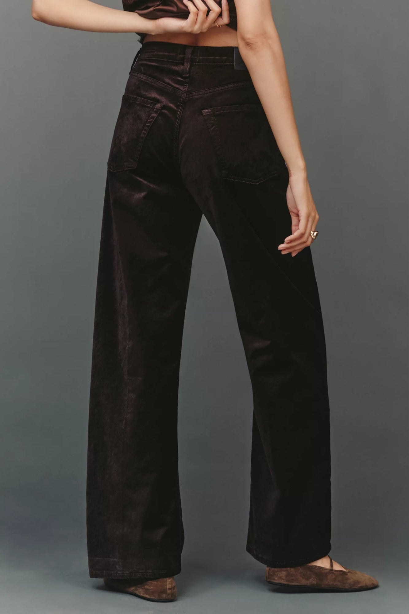 AYLA BAGGY ESPRESSO IN VELVET