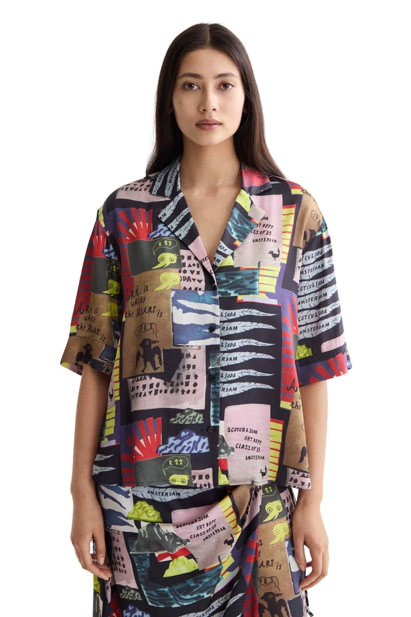 PRINTED SHORT ART DEPT COLLAGE