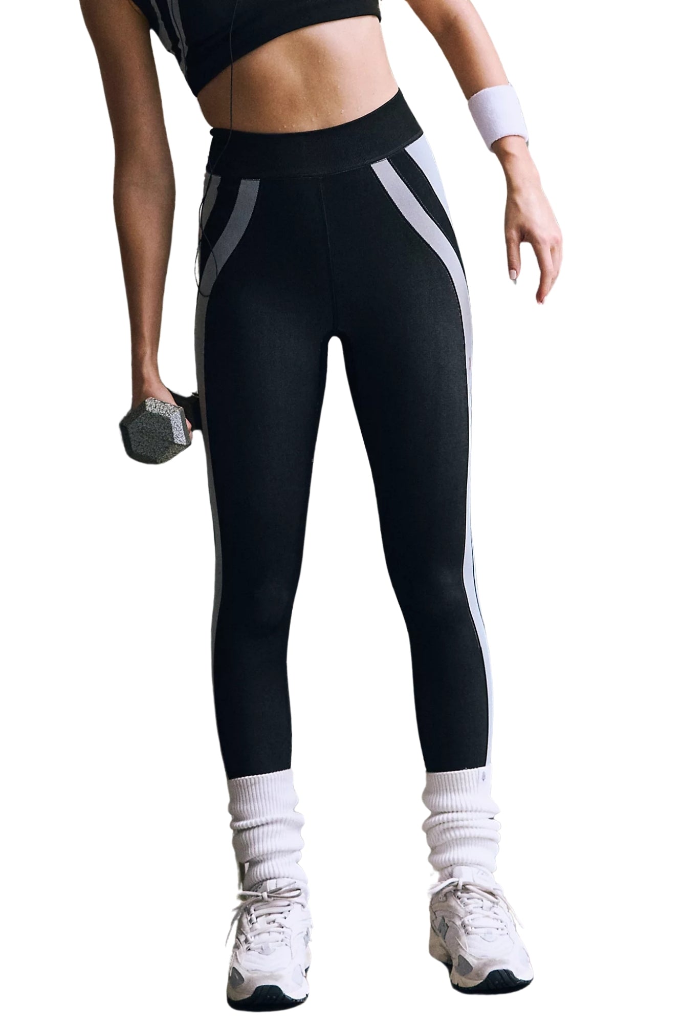 FREE KICK LEGGING IN BLACK COMBO SET