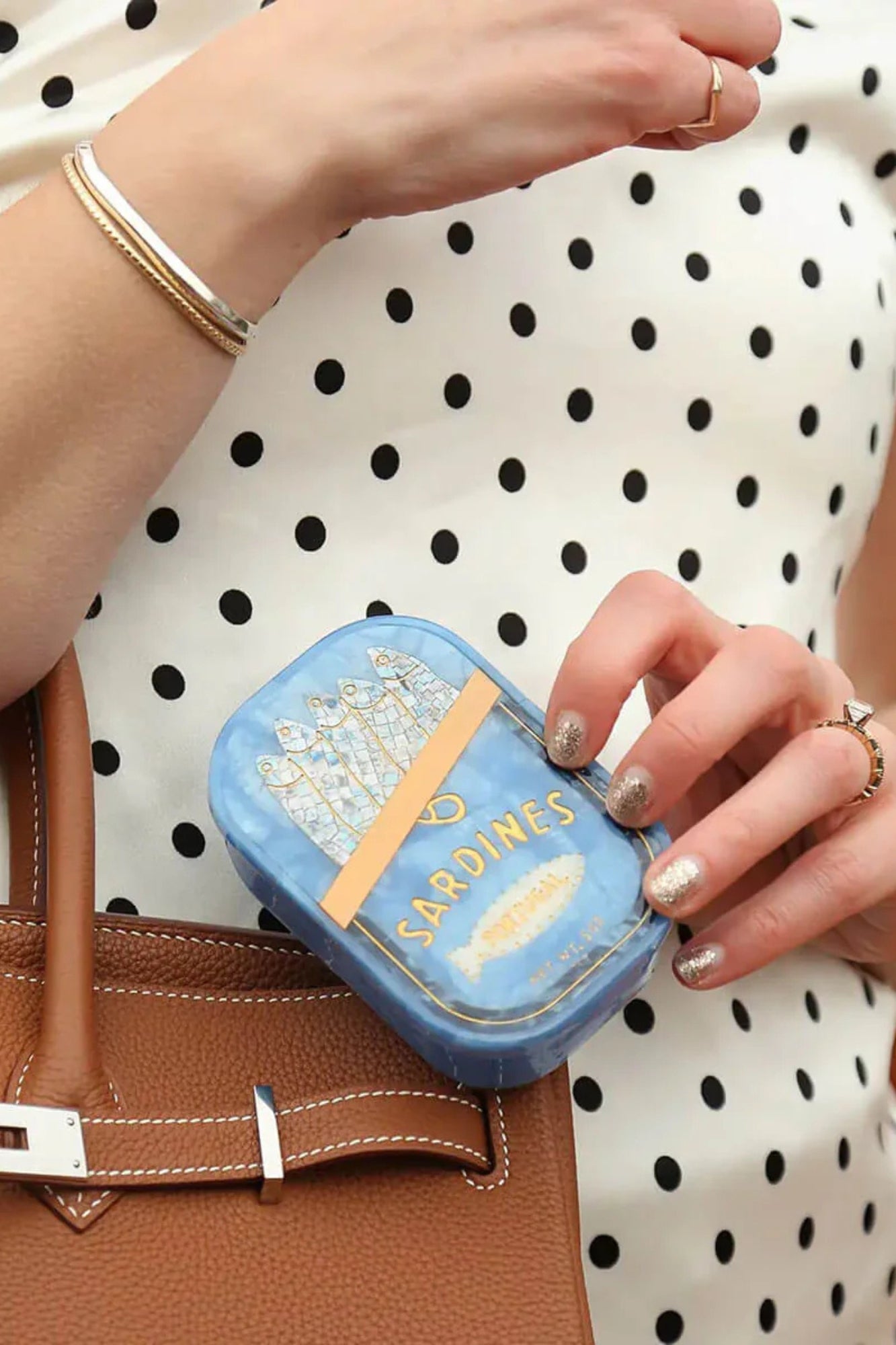 HAND PAINTED SARDINES TRINKET BOX