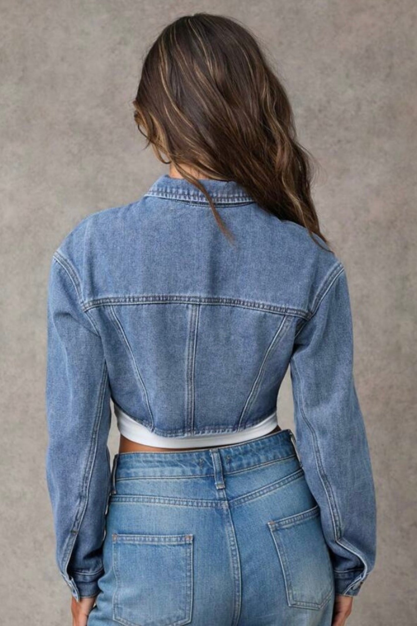 CROP DENIM JACKET