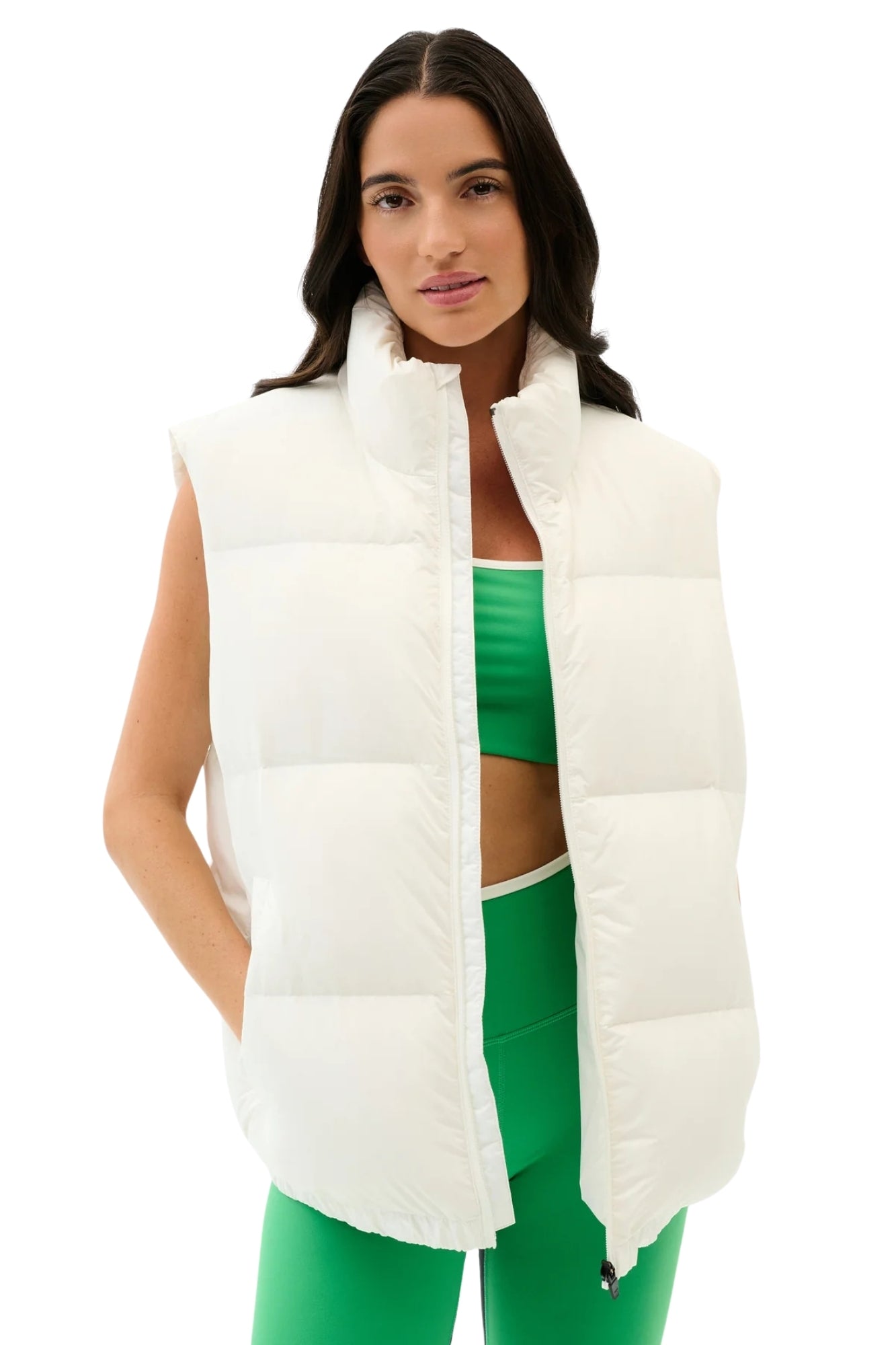 SUMMIT NYLON PUFFER WHITE VEST