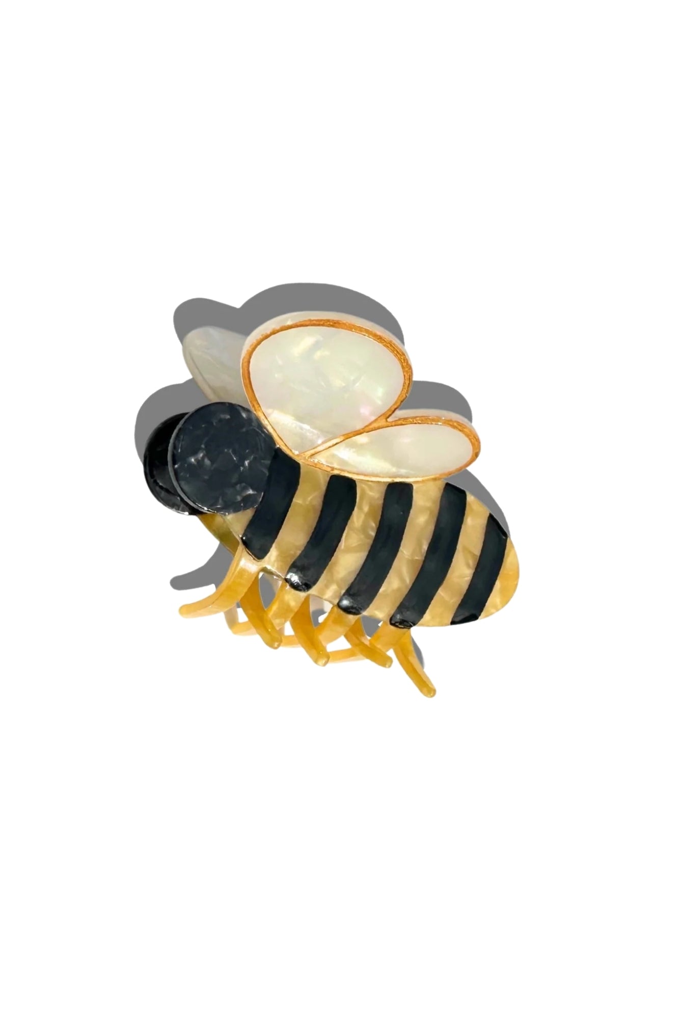 HAND PAINTED BEE CLAW HAIR CLIP