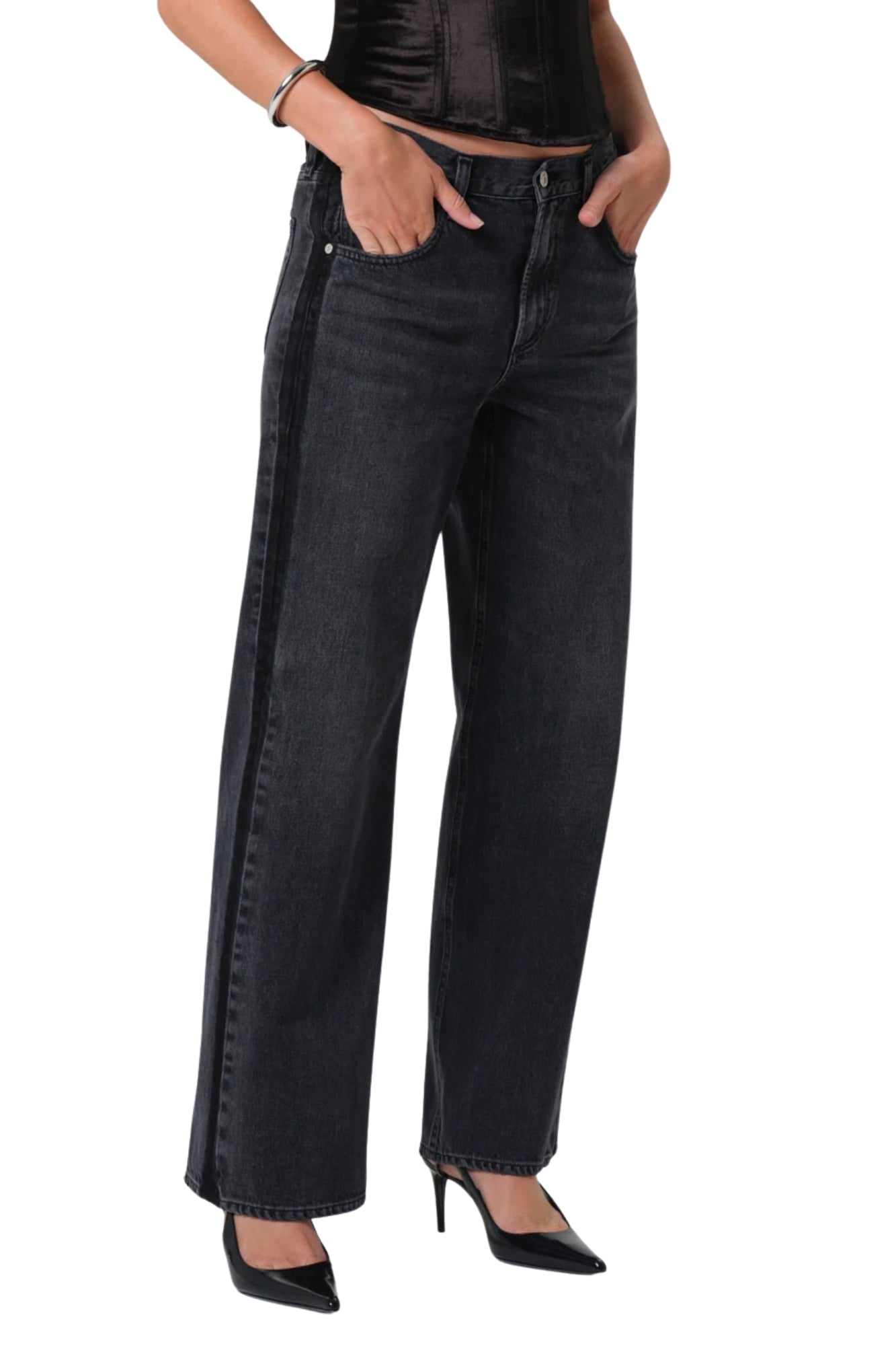 LINDZ EASY STRAIGHT WITH TUXEDO STRIPE