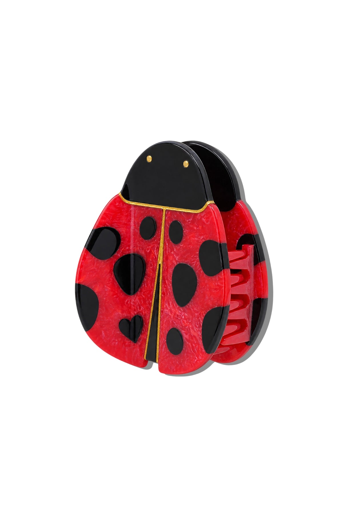 HAND PAINTED LADYBUG CLAW HAIR CLIP