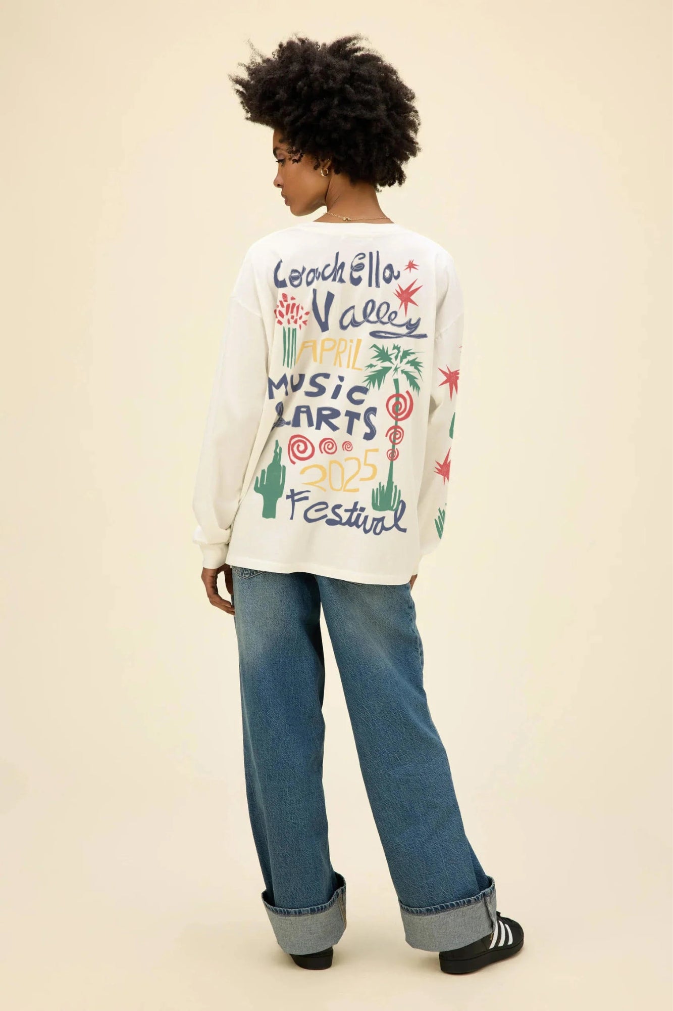 COACHELLA COLLAGE MERCH LONG SLEEVE DIRTY WASH TEE