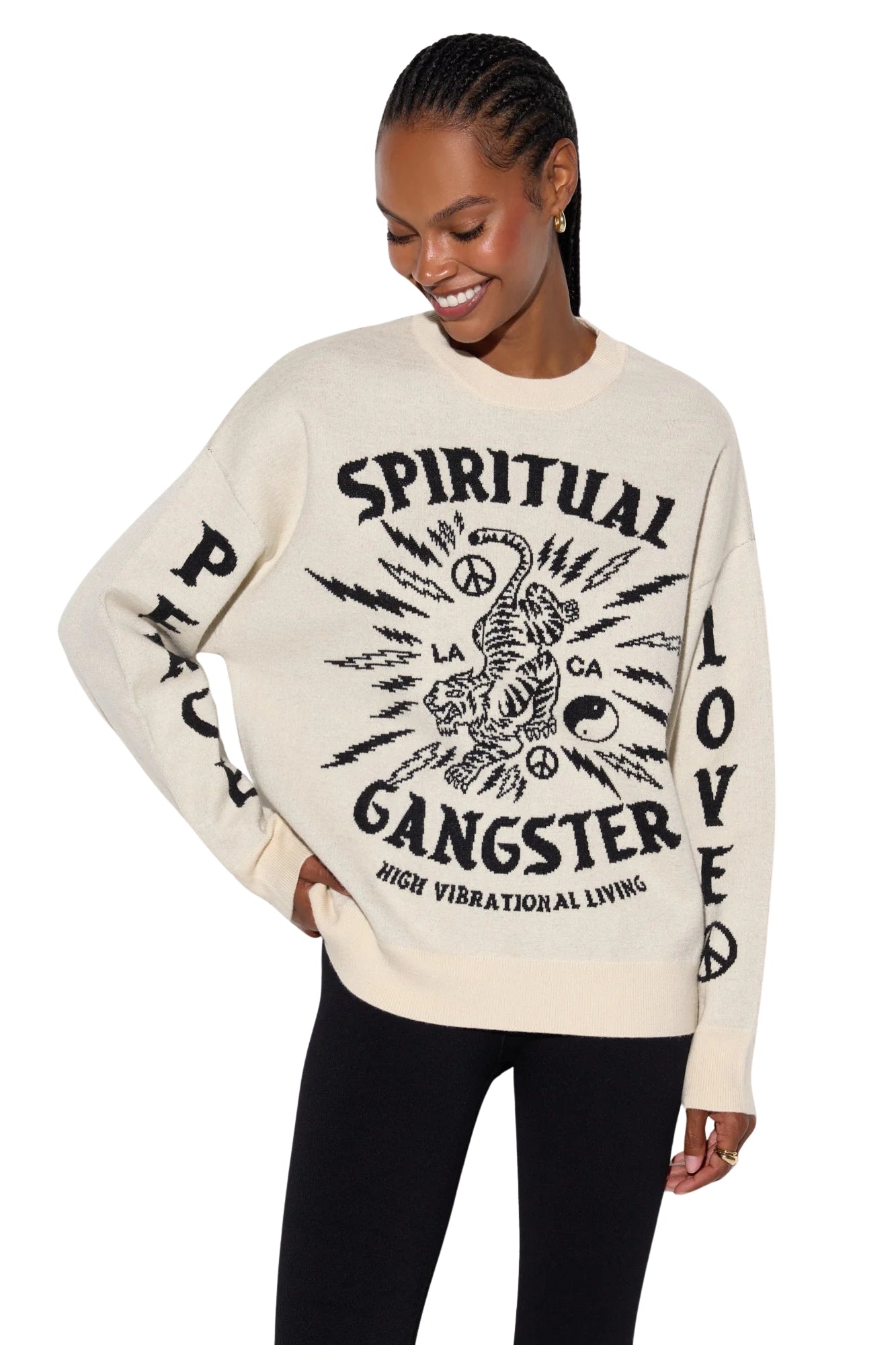 EL TIGRE CLAIRE WINTER WHITE SWEATER