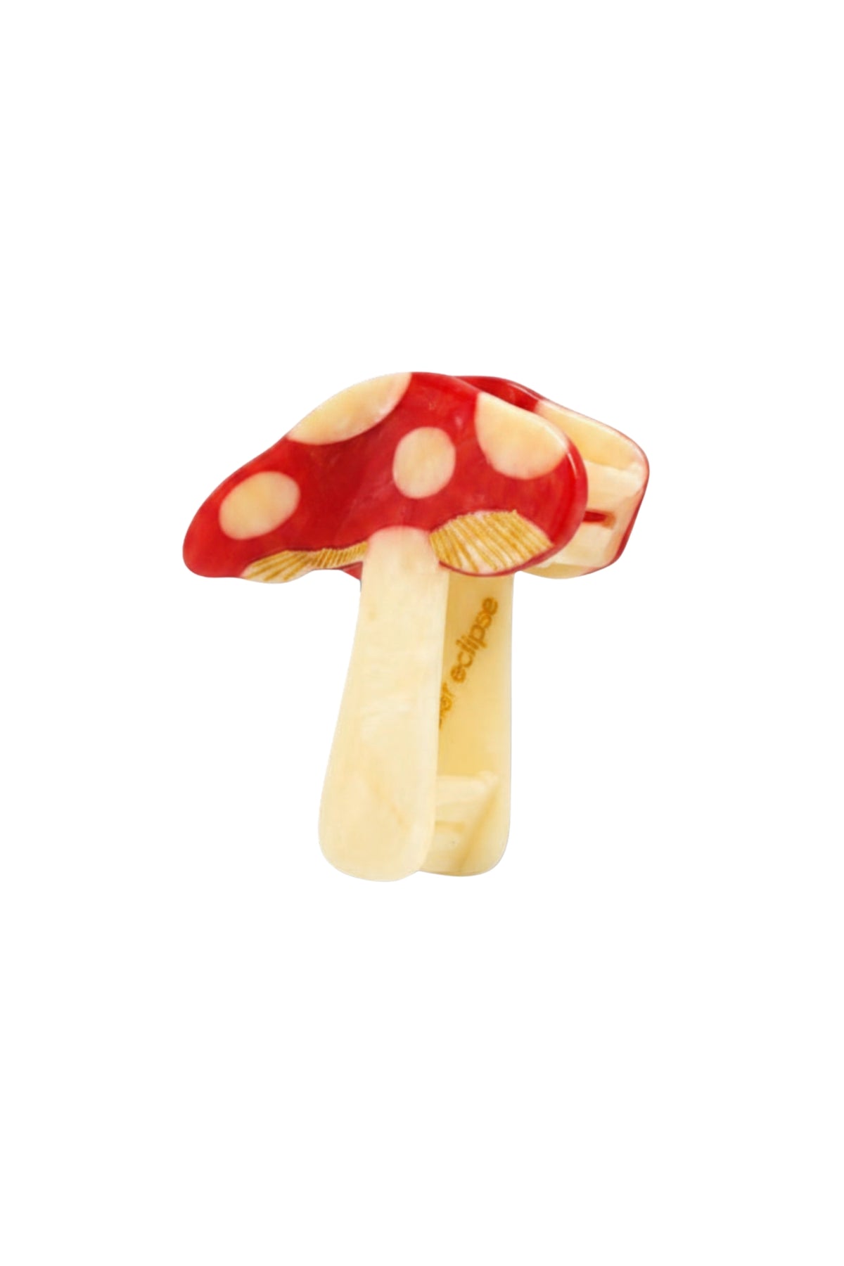 HAND PAINTED MUSHROOM CLAW HAIR CLIP