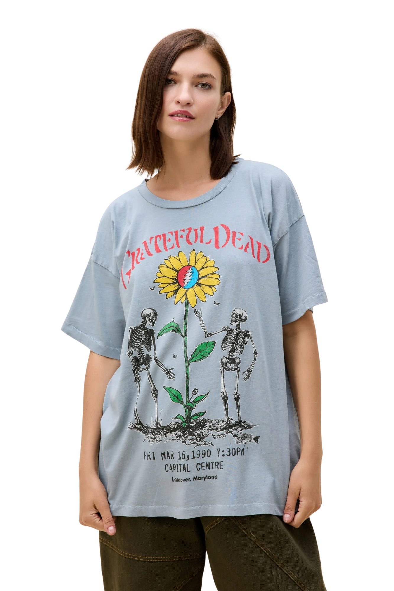 GRATEFUL DEAD DAISY MERCH LIGHT BLUE TEE