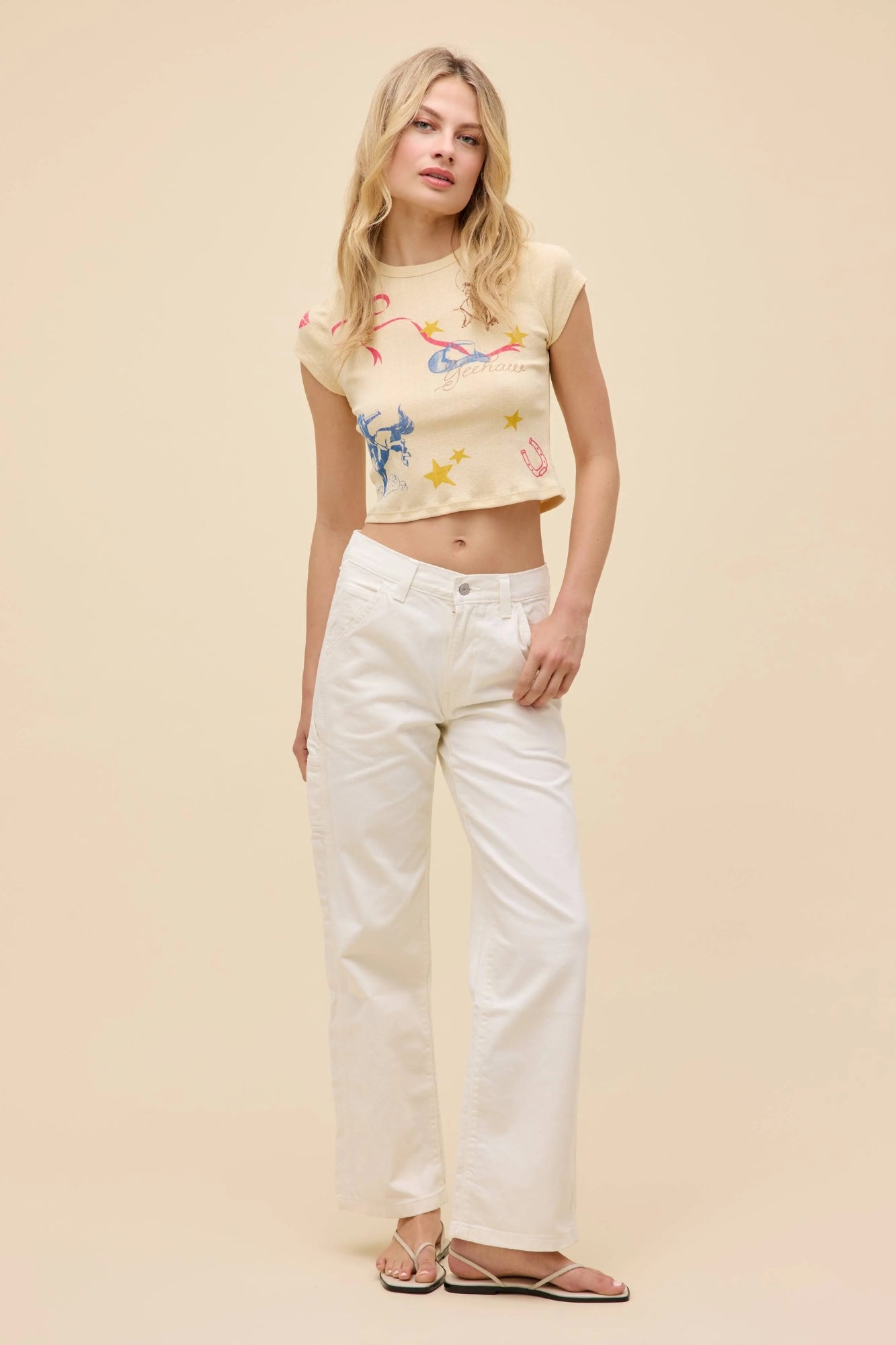 WESTERN FLASH PONITELLE BUTTER YELLOW TEE