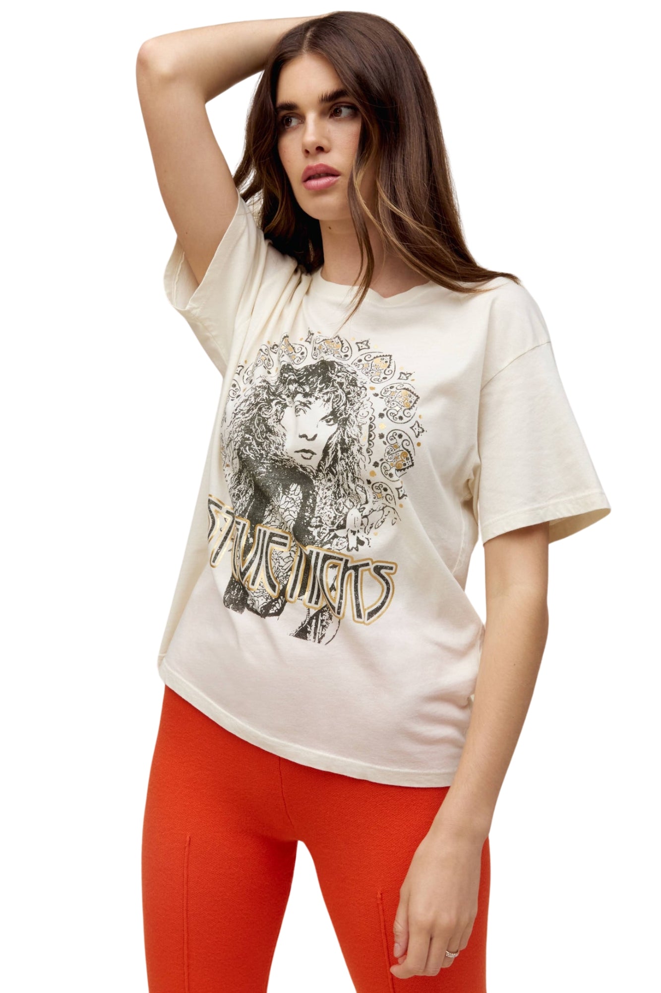 STEVIE NICKS METALLIC BOYFRIEND TEE