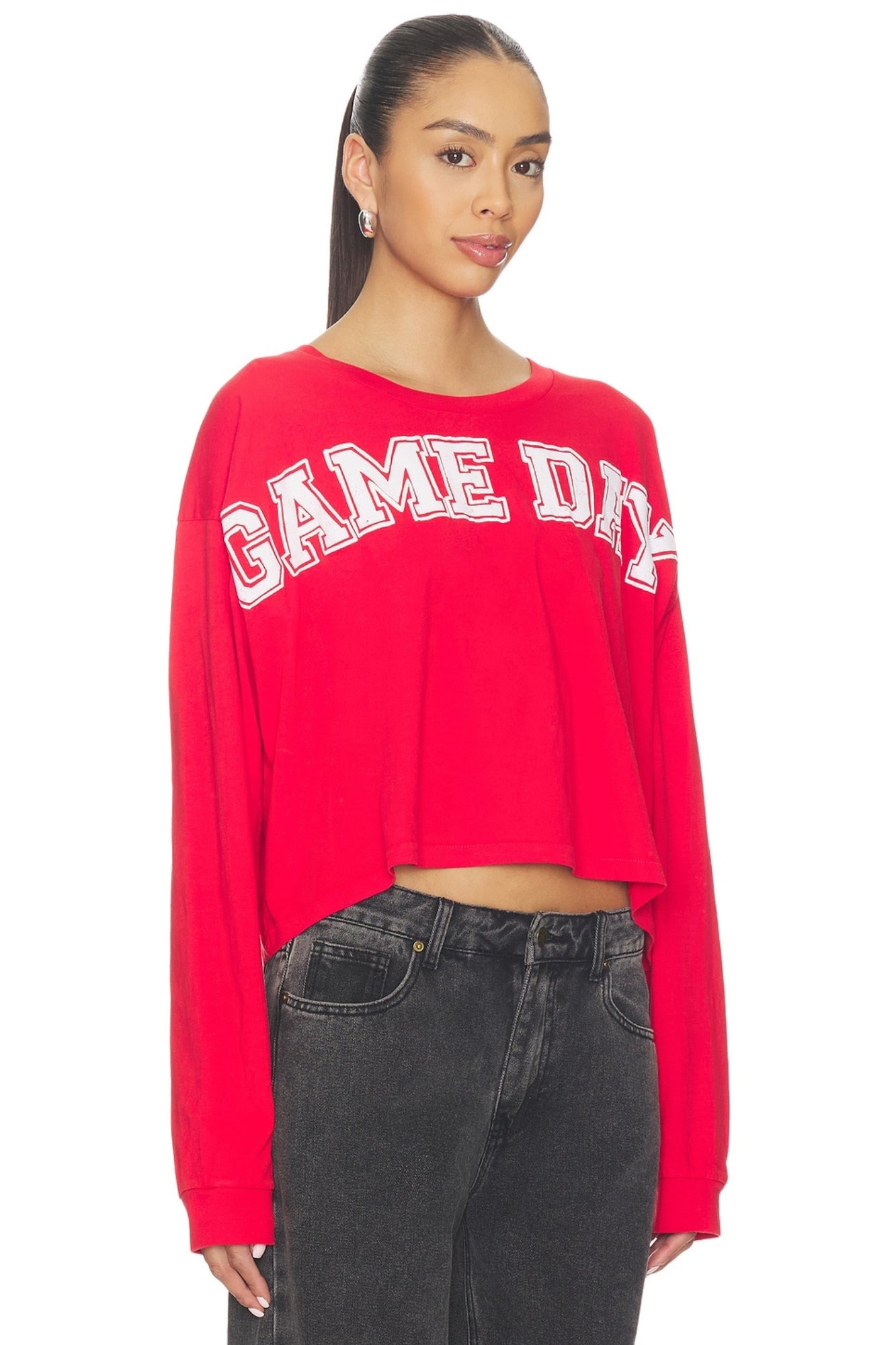 GAME DAY MEET AND GREET RED LONG SLEEVE TEE