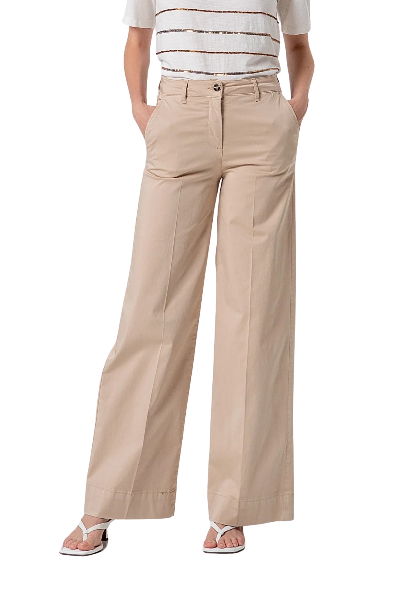 PALAZZO PANT FLARE IN BEIGE