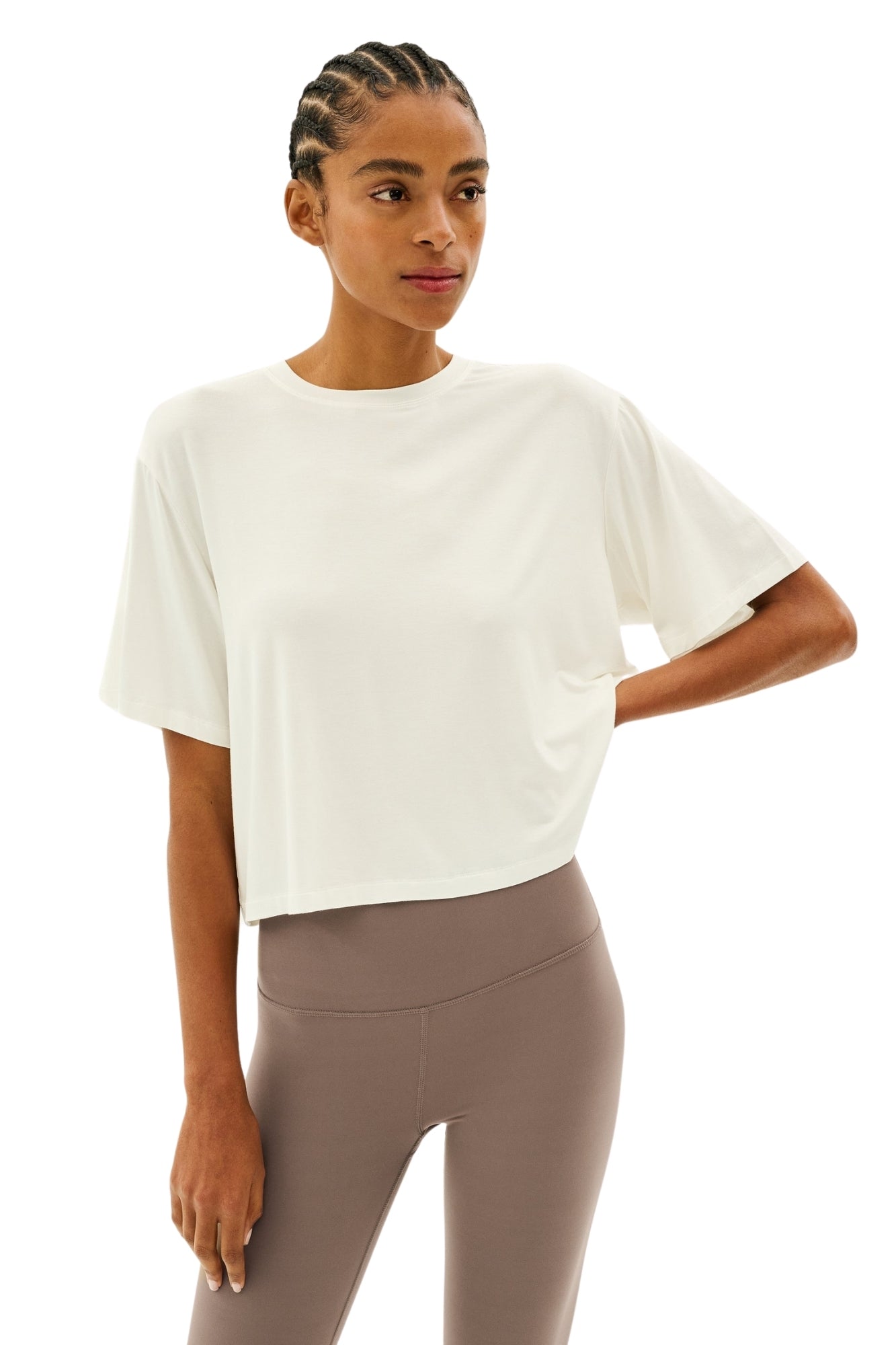 DJUNA OVERSIZED WHITE JERSEY TEE