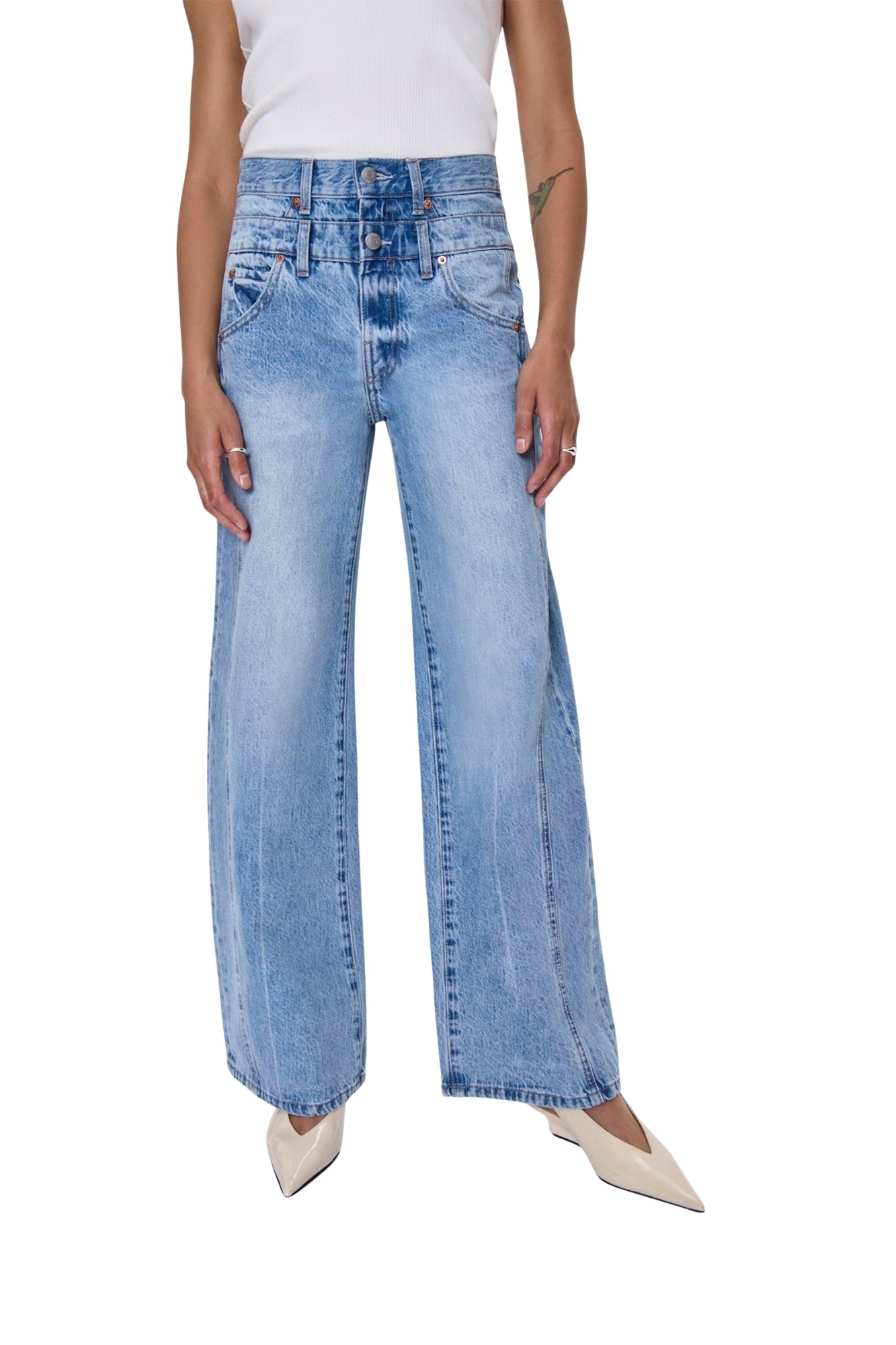 CALEB HIGH RISE RELAXED STACKED WAIST