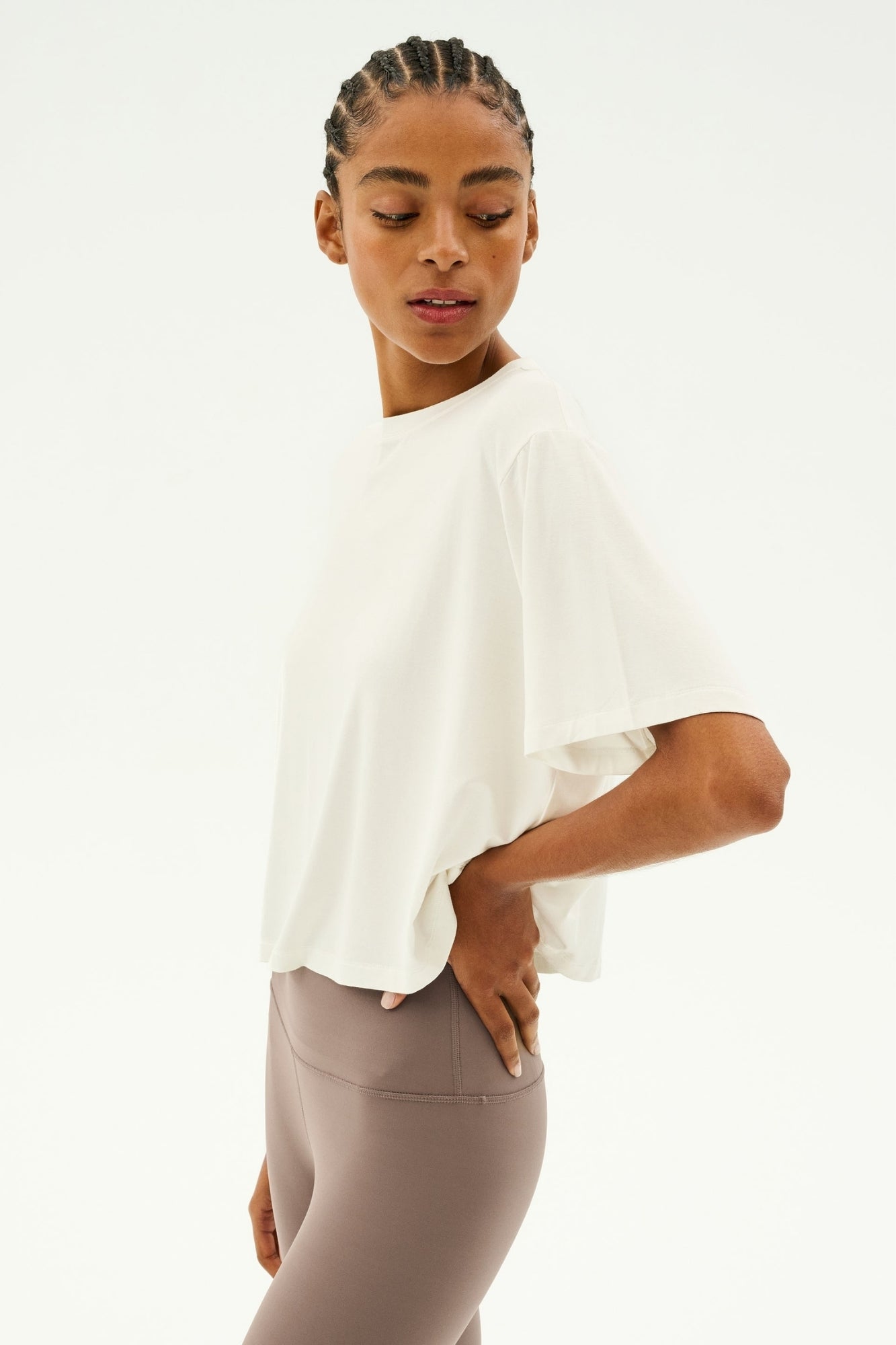 DJUNA OVERSIZED WHITE JERSEY TEE