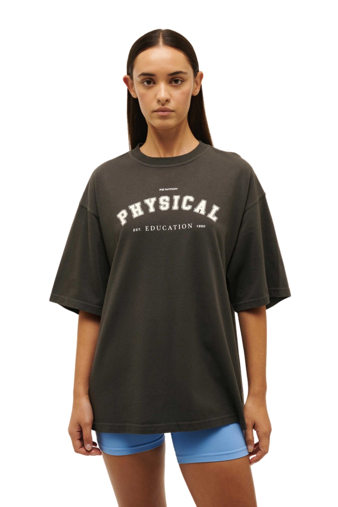 PHYSICAL OVERSIZE WASHED BLACK TEE