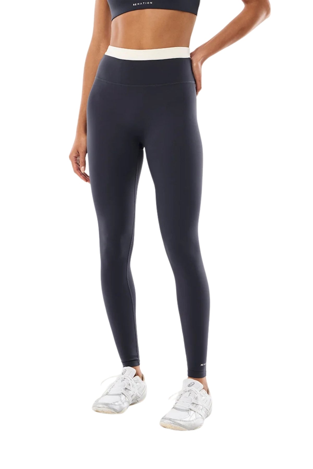 REFLECT FULL LENGT LEGGING IN MARINE BLUE AND BLACK