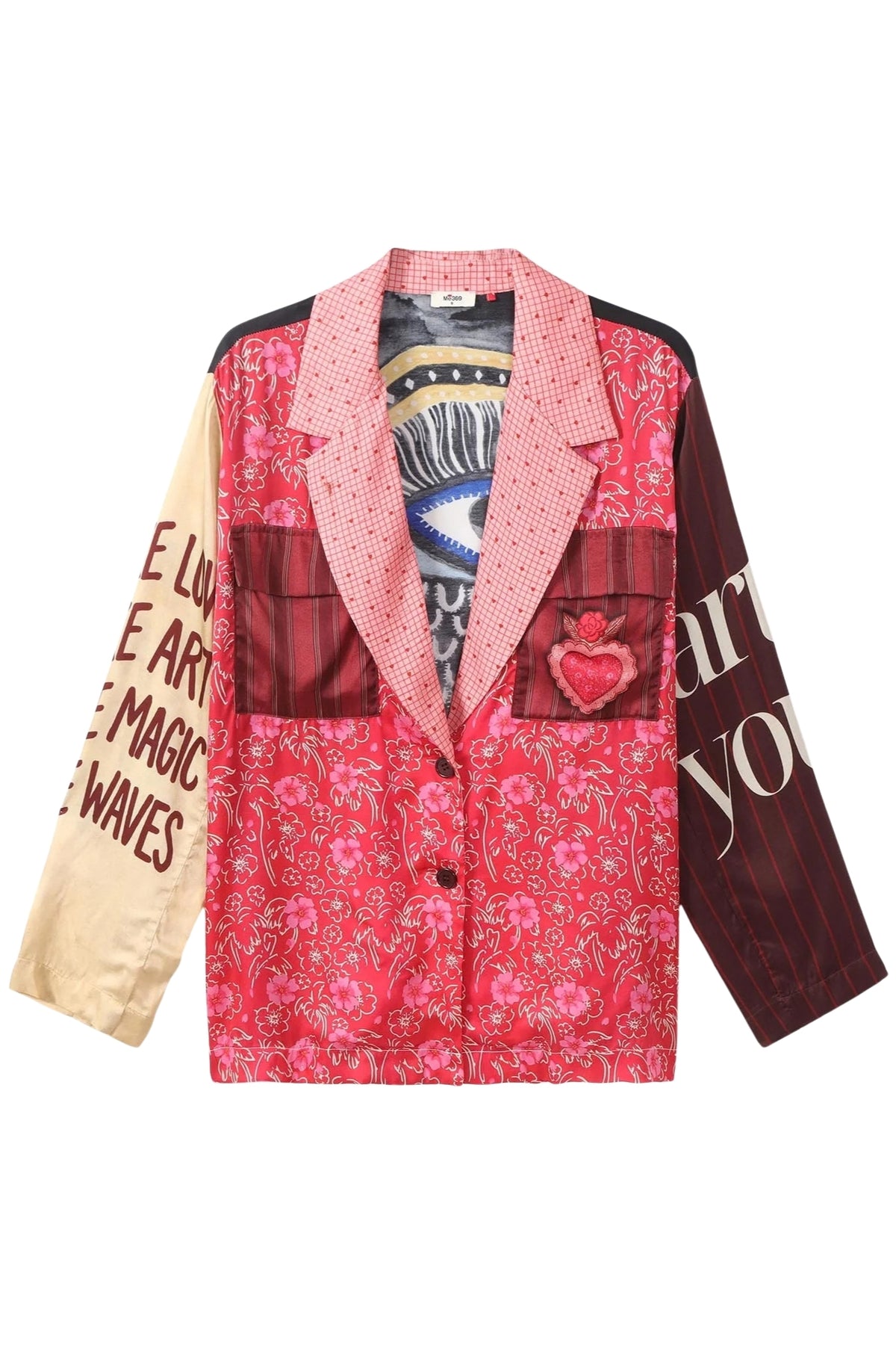 AUDREY RED AURA COLLAR JACKET