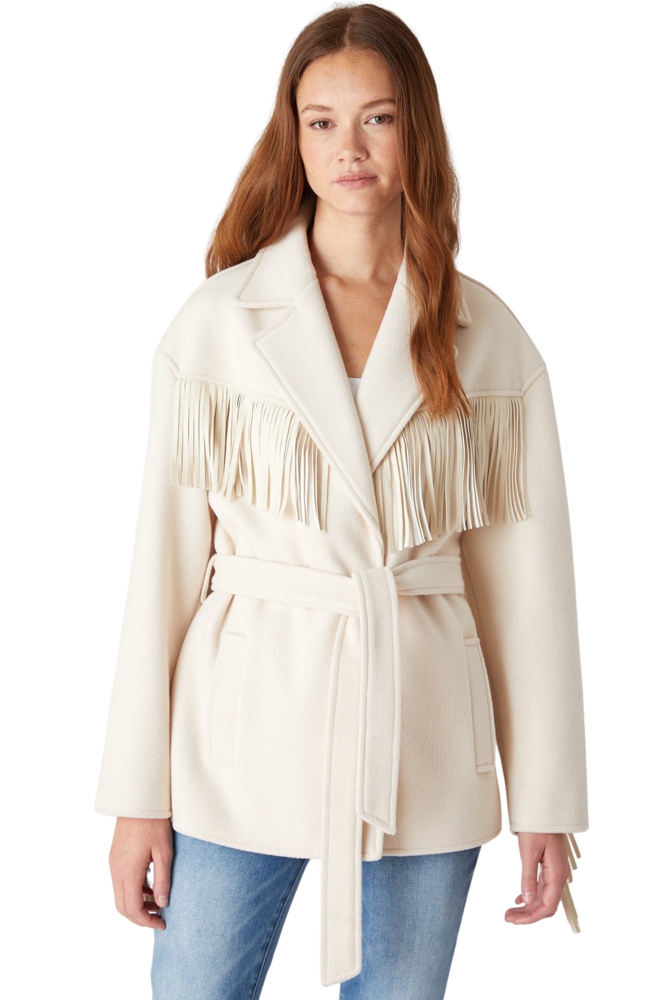 RODEO STAR OFF WHITE FAUX WOOL JACKET