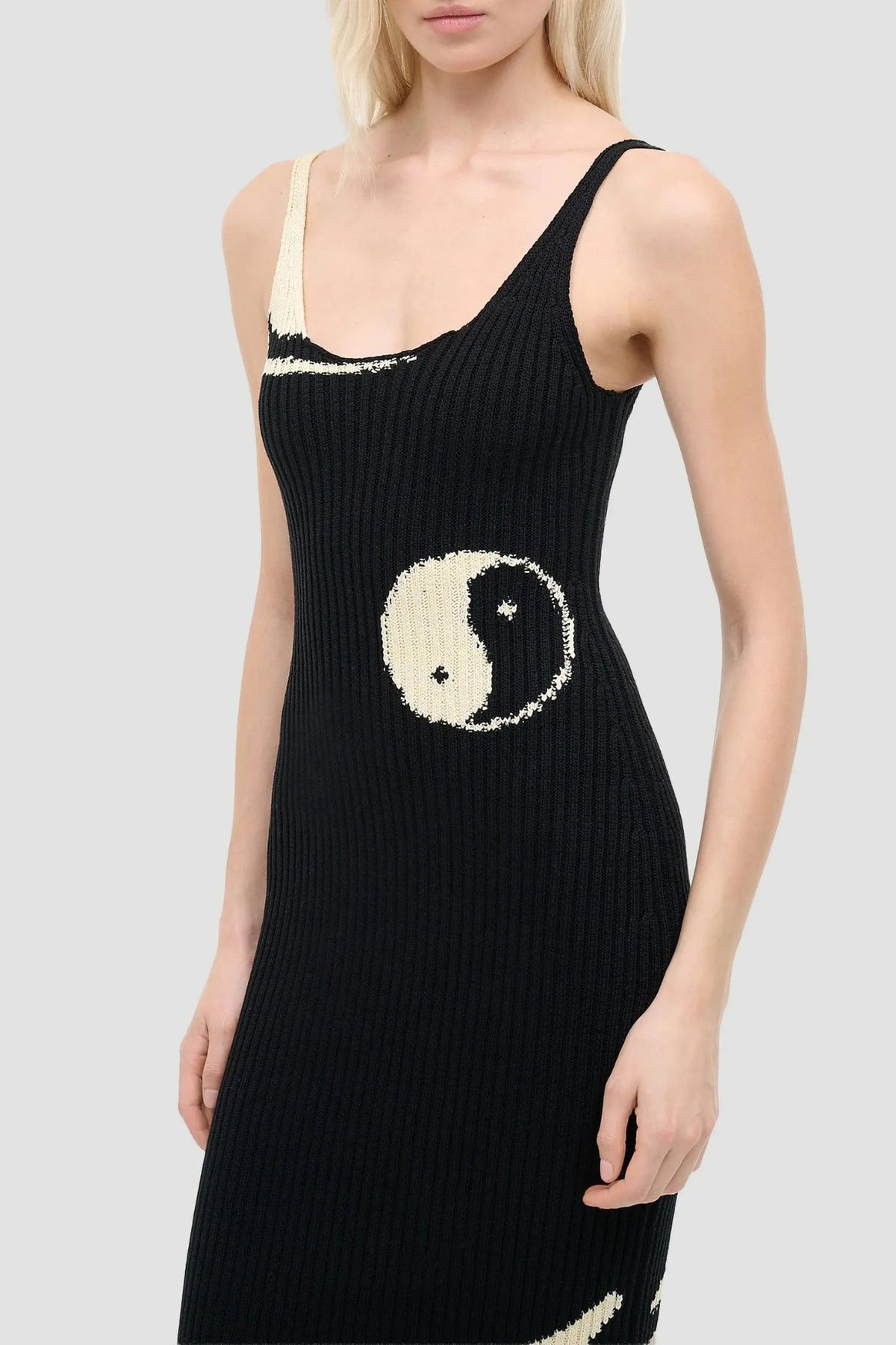 LETA DRESS IN BLACK AND IVORY