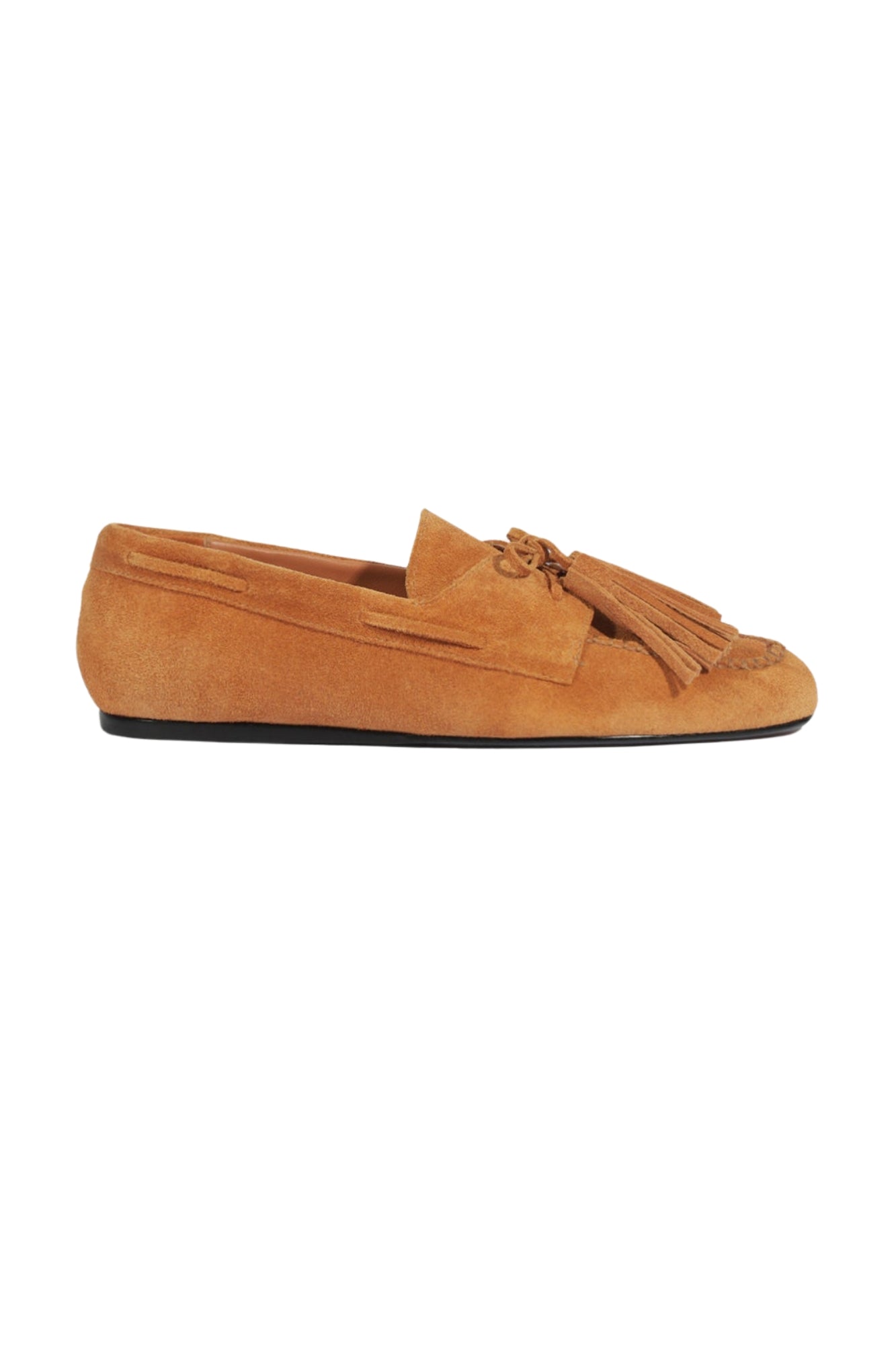 KIM SUEDE FLAT IN EARTH CLAY