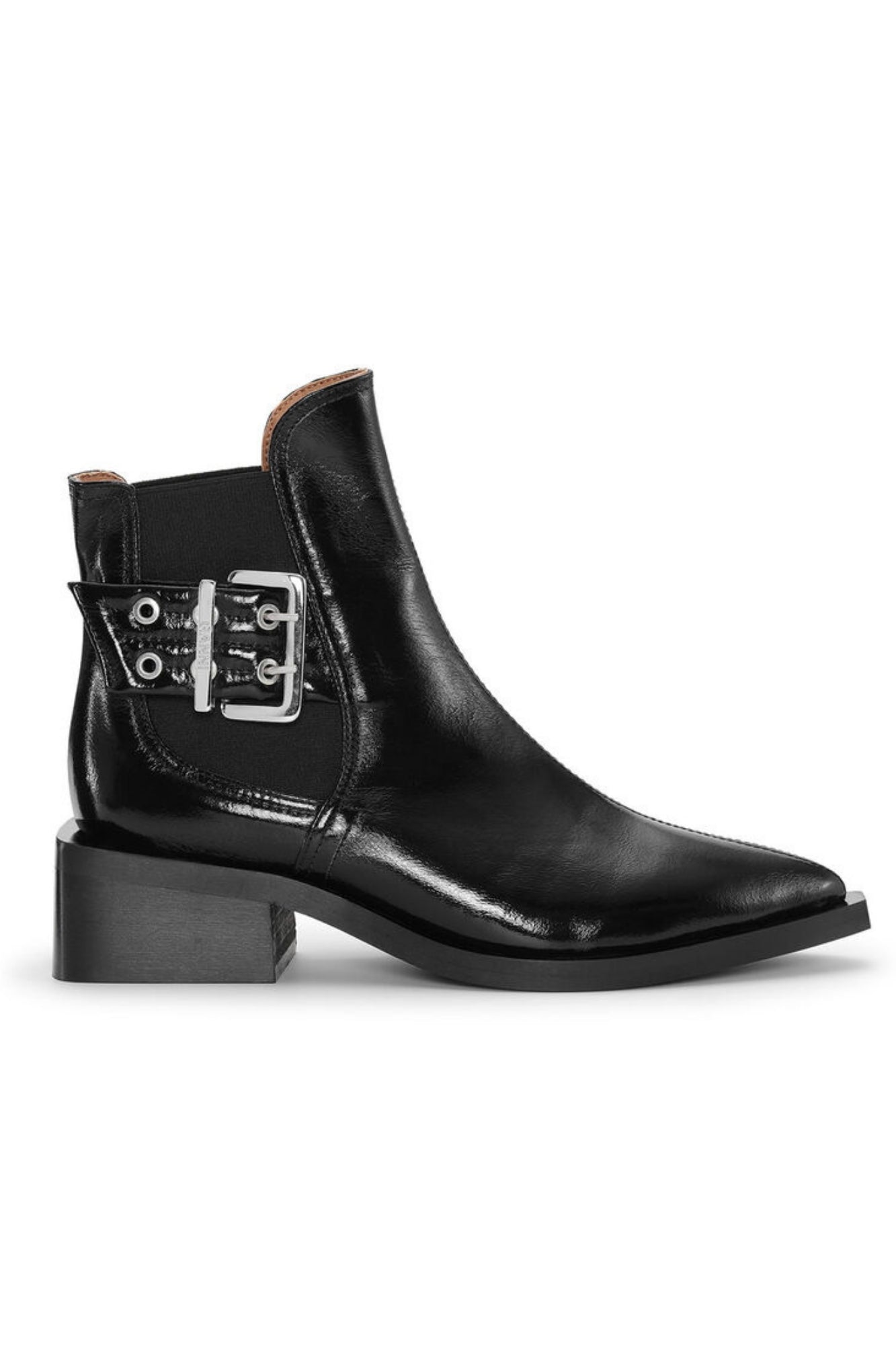 CHUNKY BUCKLE CHELSEA BOOT NAPLACK