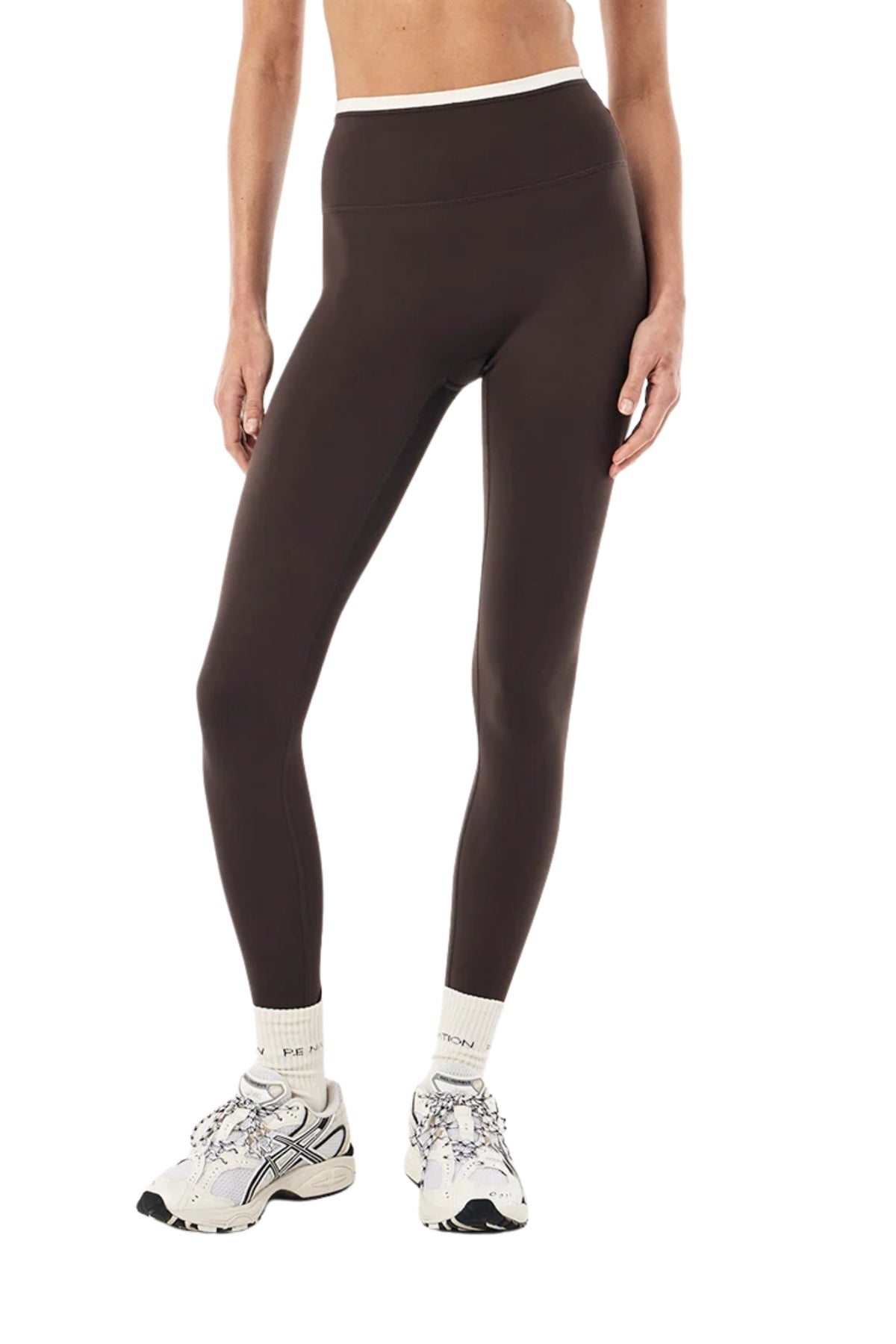 VITA FULL LENGTH LEGGING IN COFFEE AND WHISPER WHITE