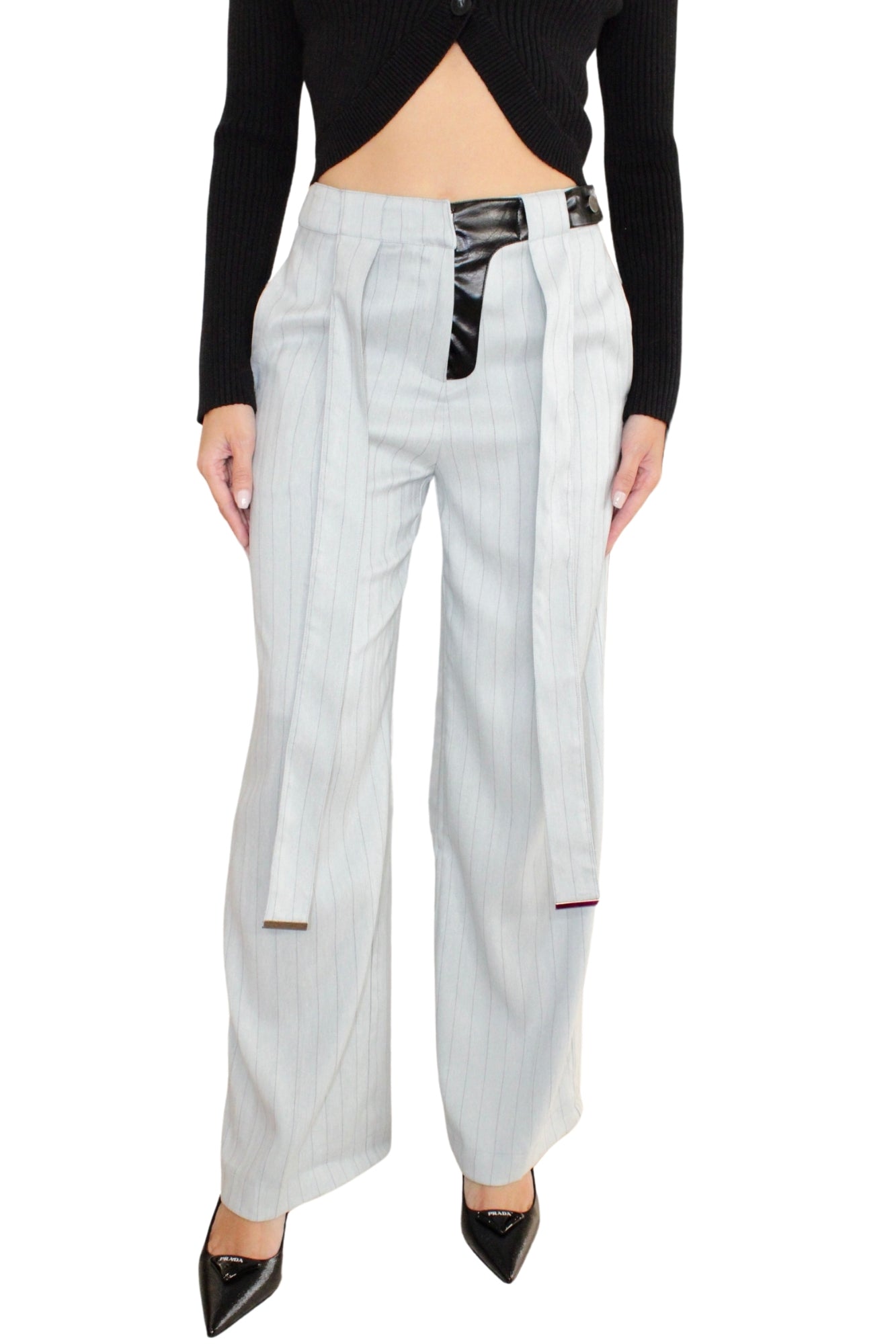 PINSTRIPE BLUE BLACK TROUSER