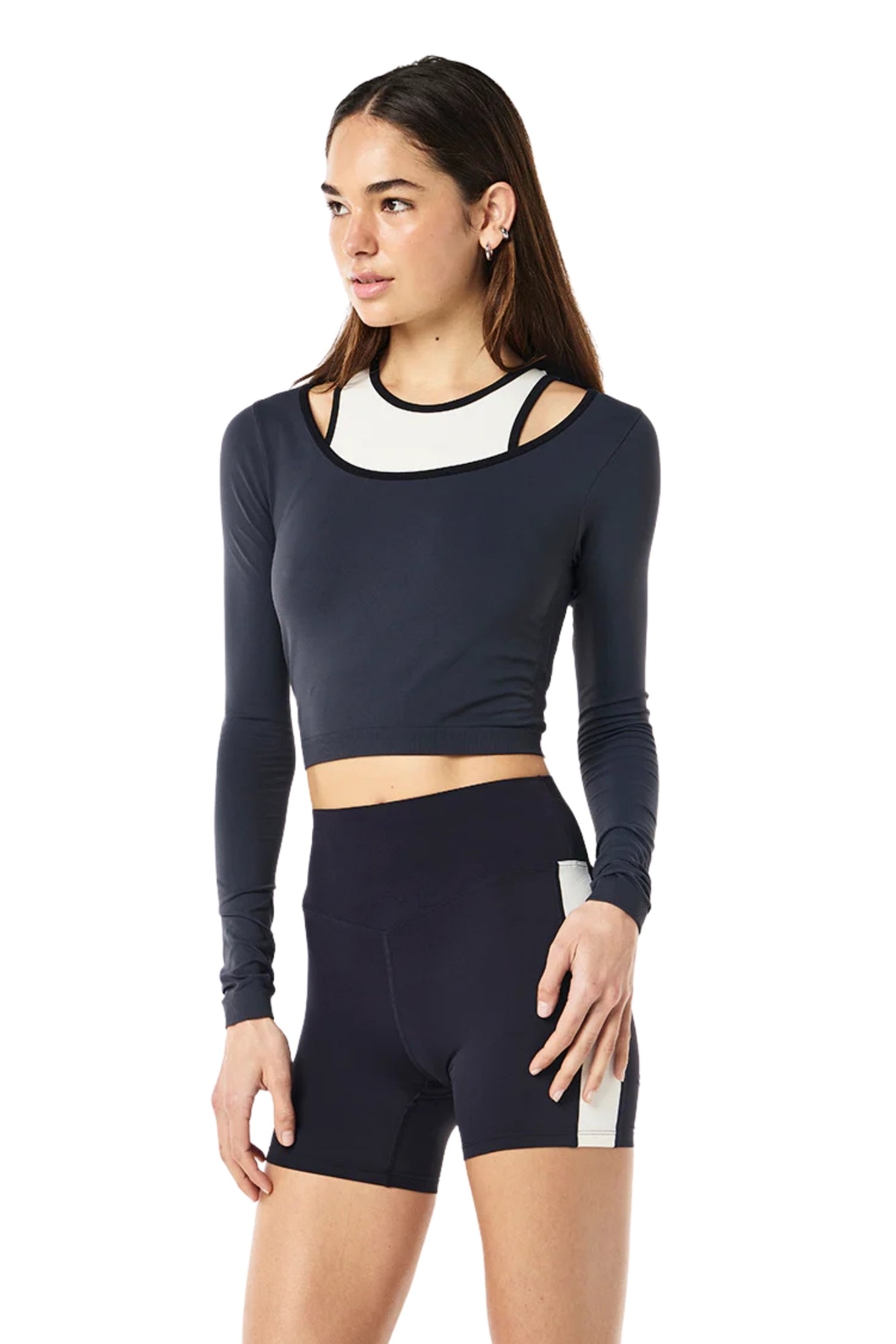 SUTTON LONG SLEEVE CROPPED TOP