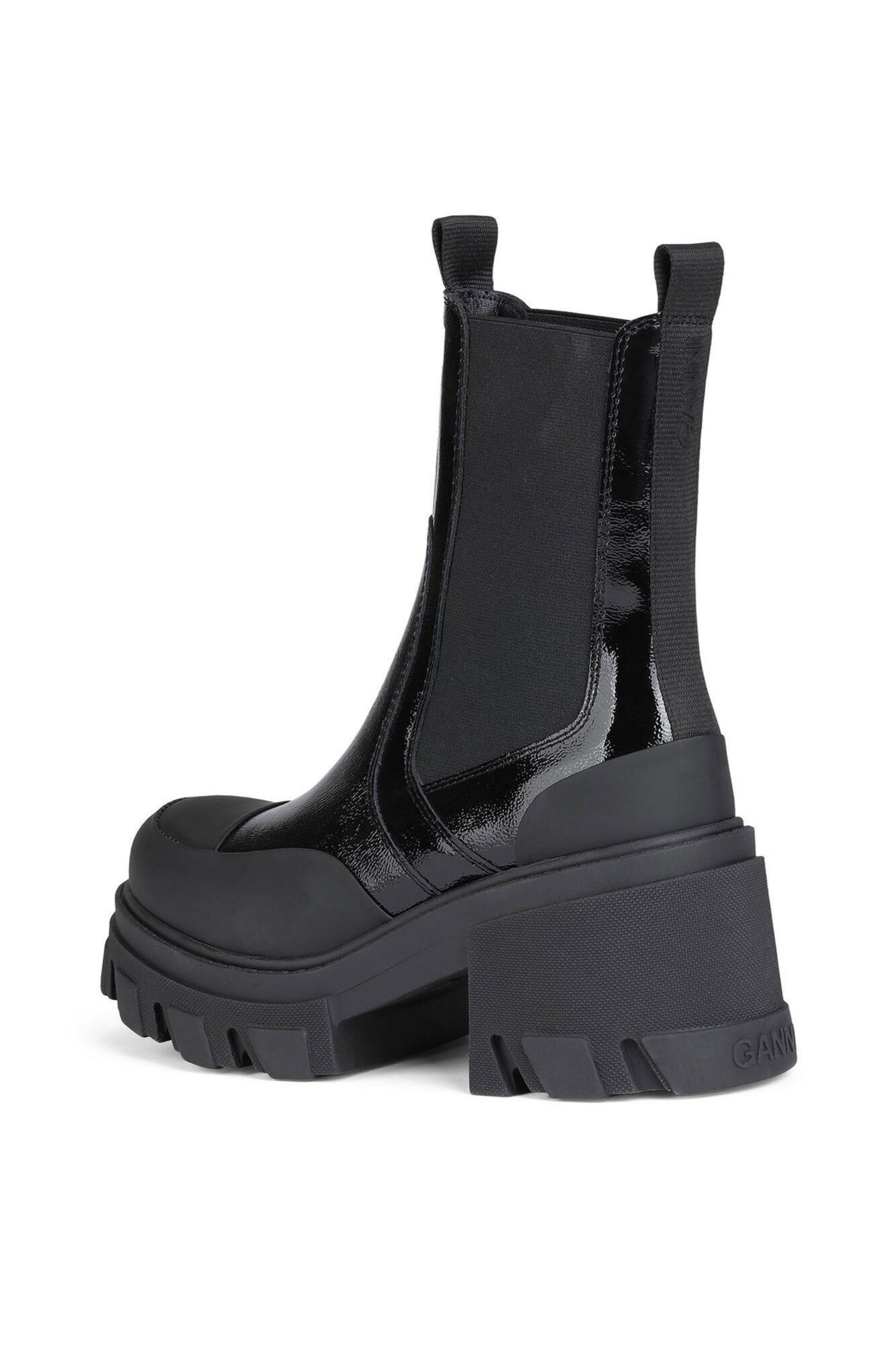 CLEATED MID CHELSEA BOOT TRANSP BLACK WELT NAPLACK