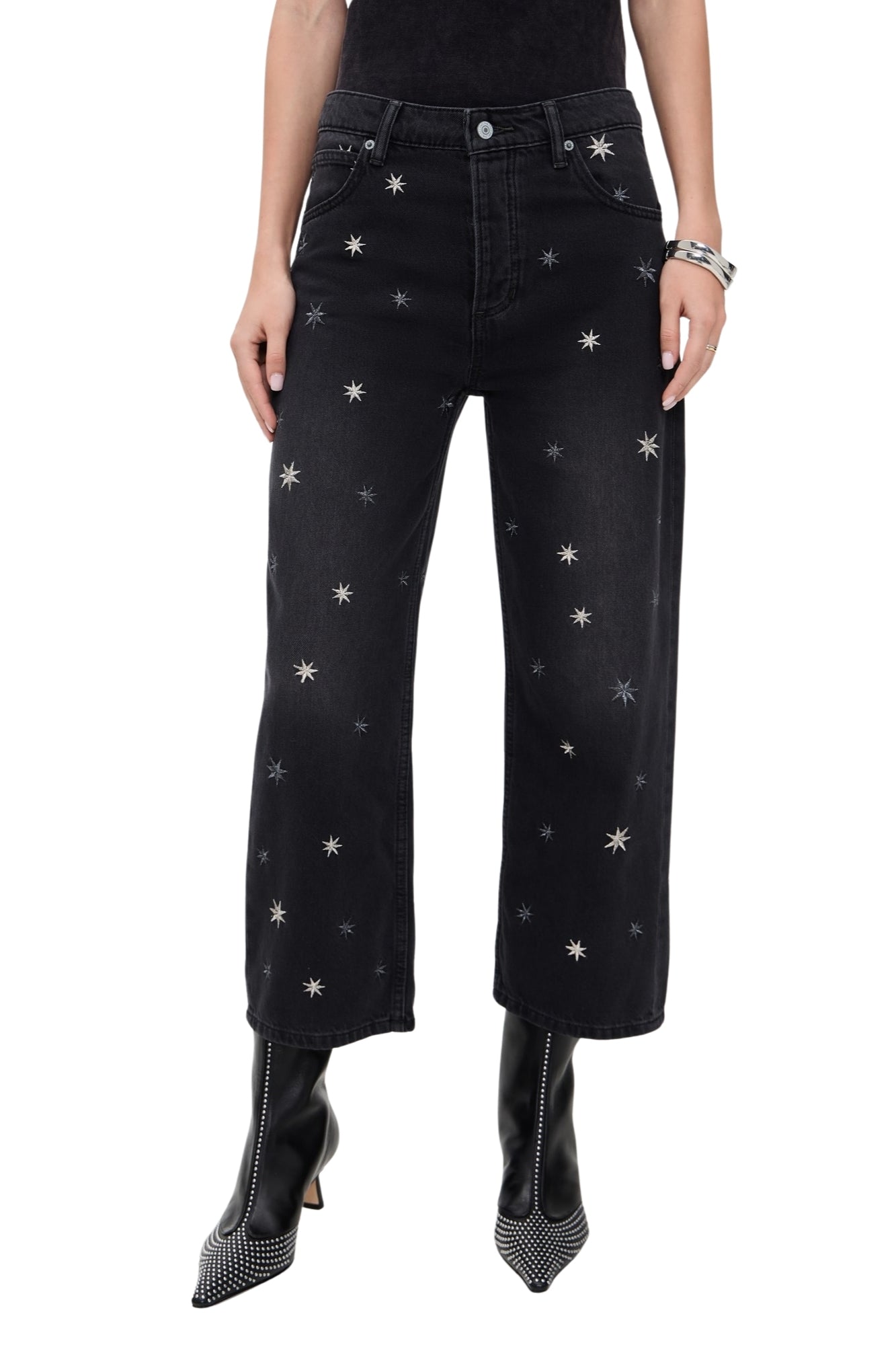 DEEP TRANCE SHINE EMBROIDEREDES JEANS