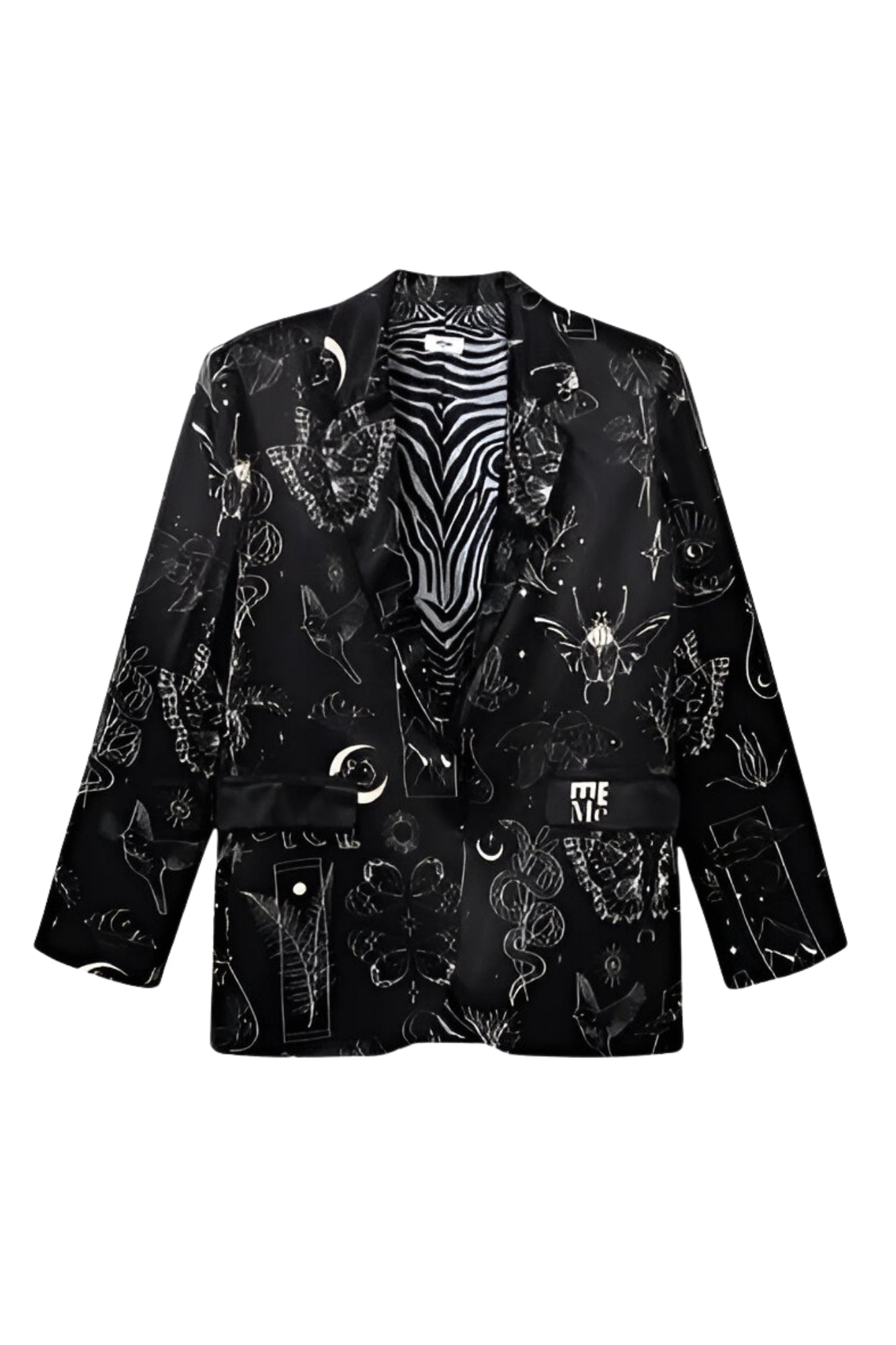 MOLLY PRINTED BLACK MAGIC BLAZER